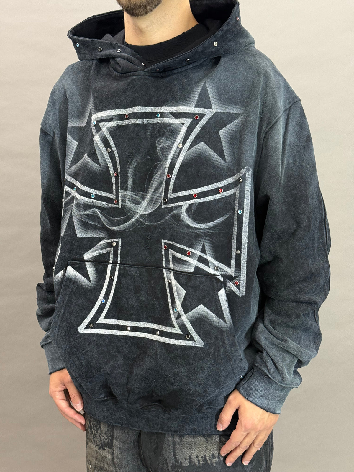 Strudded Iron Cross Black BI