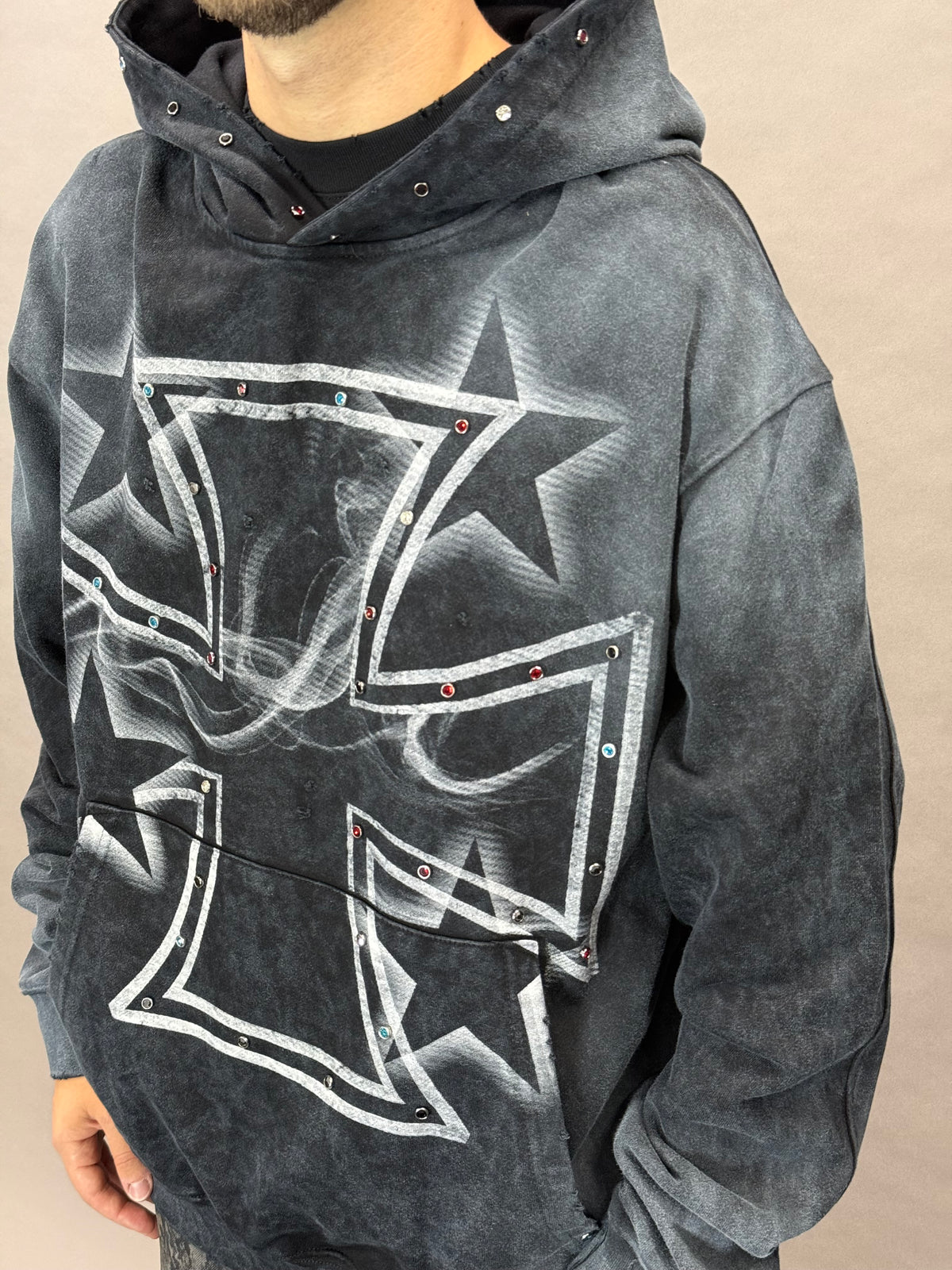 Strudded Iron Cross Black BI