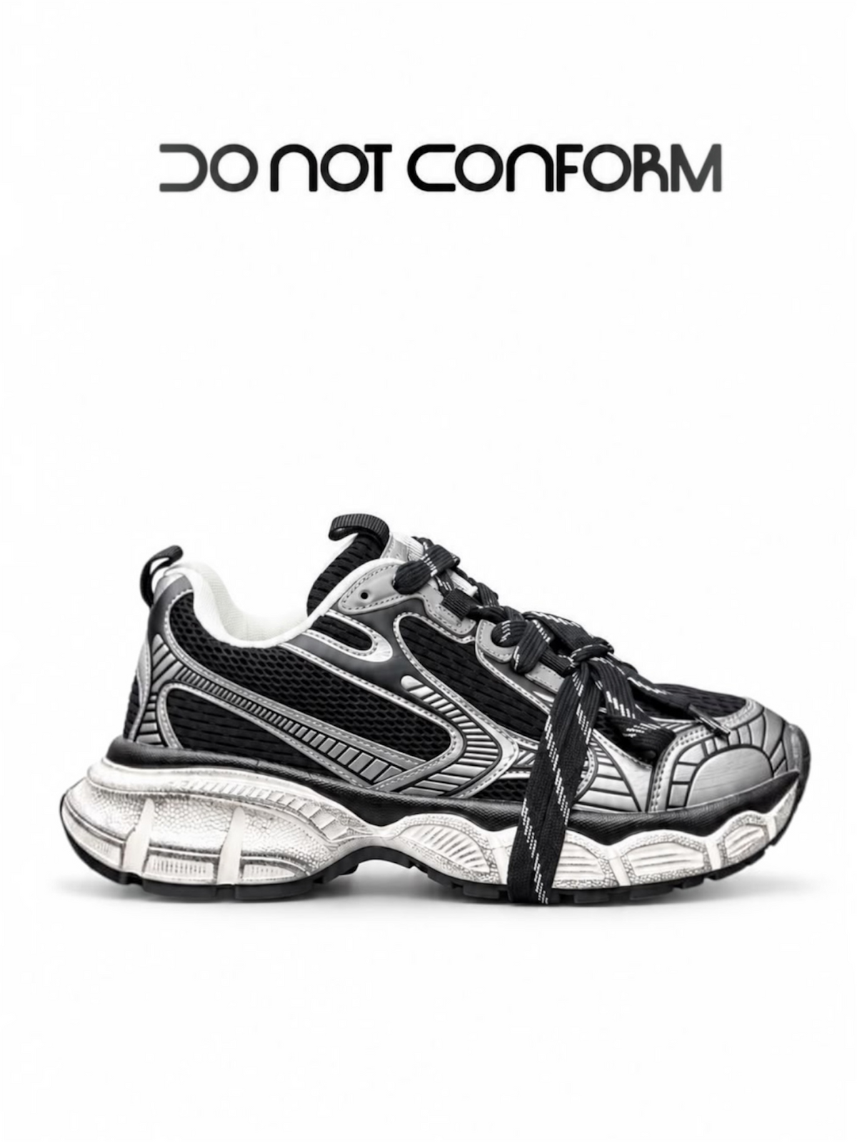 DNC Shoes02 BLK/SLV/WHI