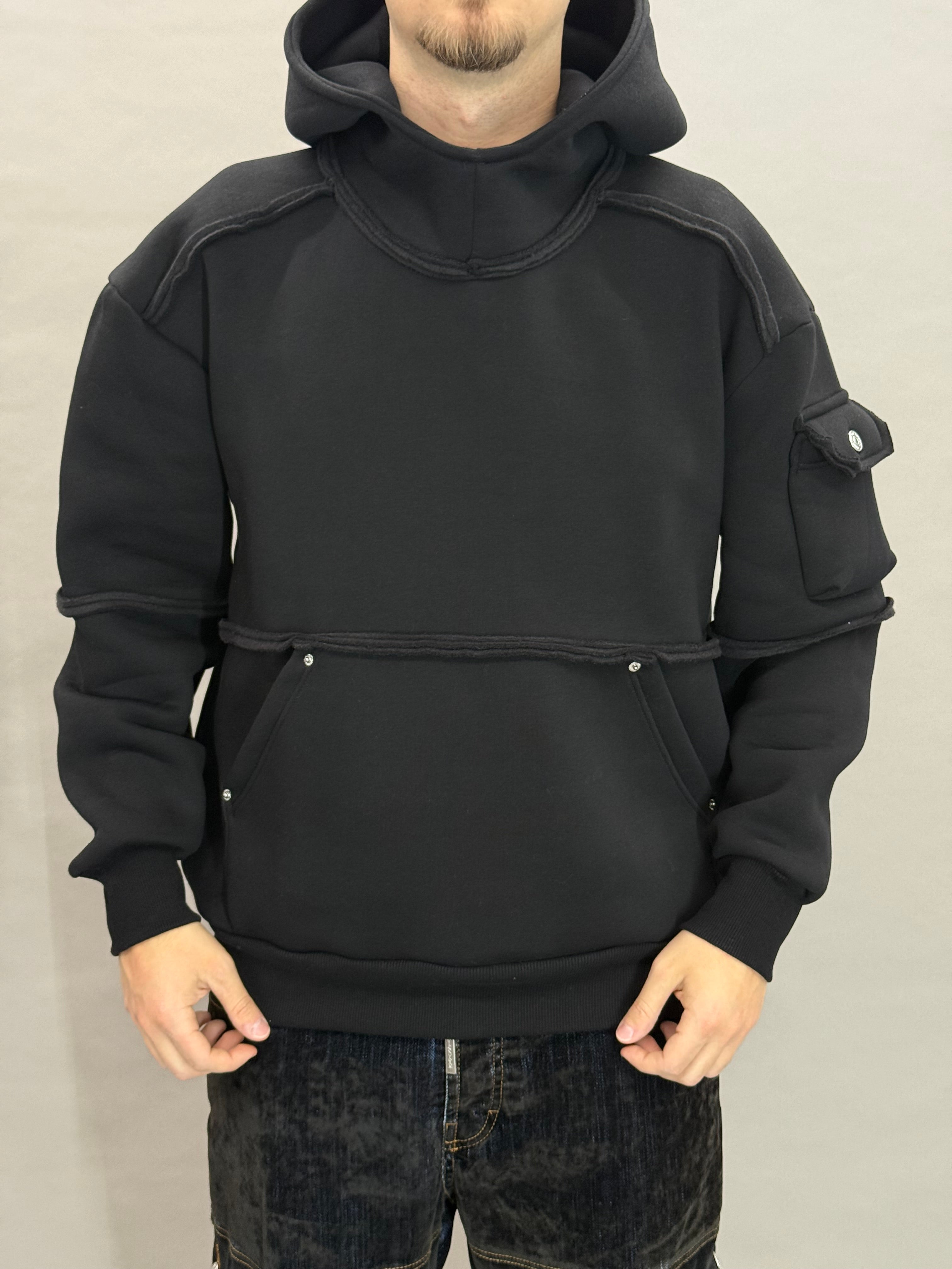 Black Balaclava Hoodie Cargo