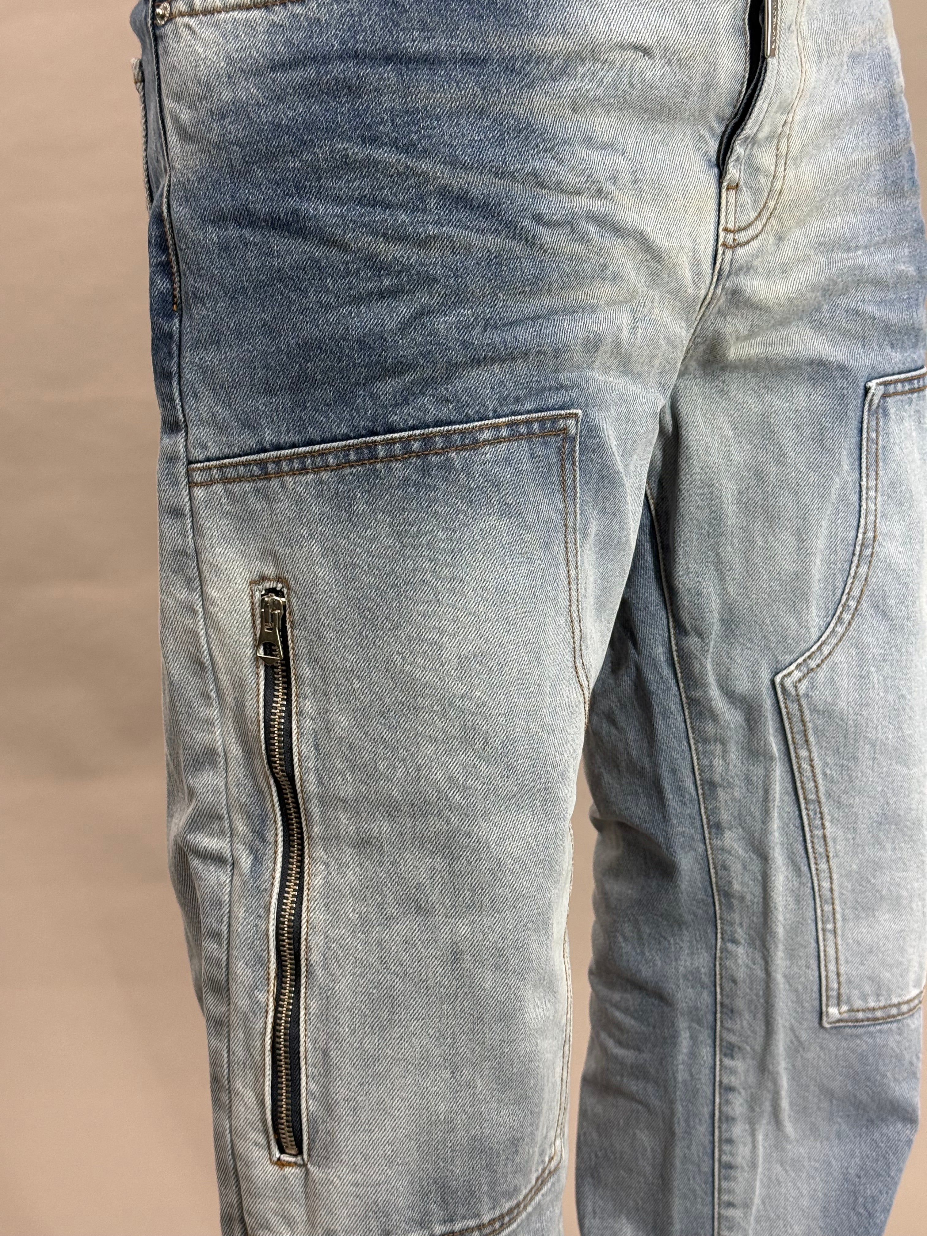 Carpenter Zip Blue Baggy