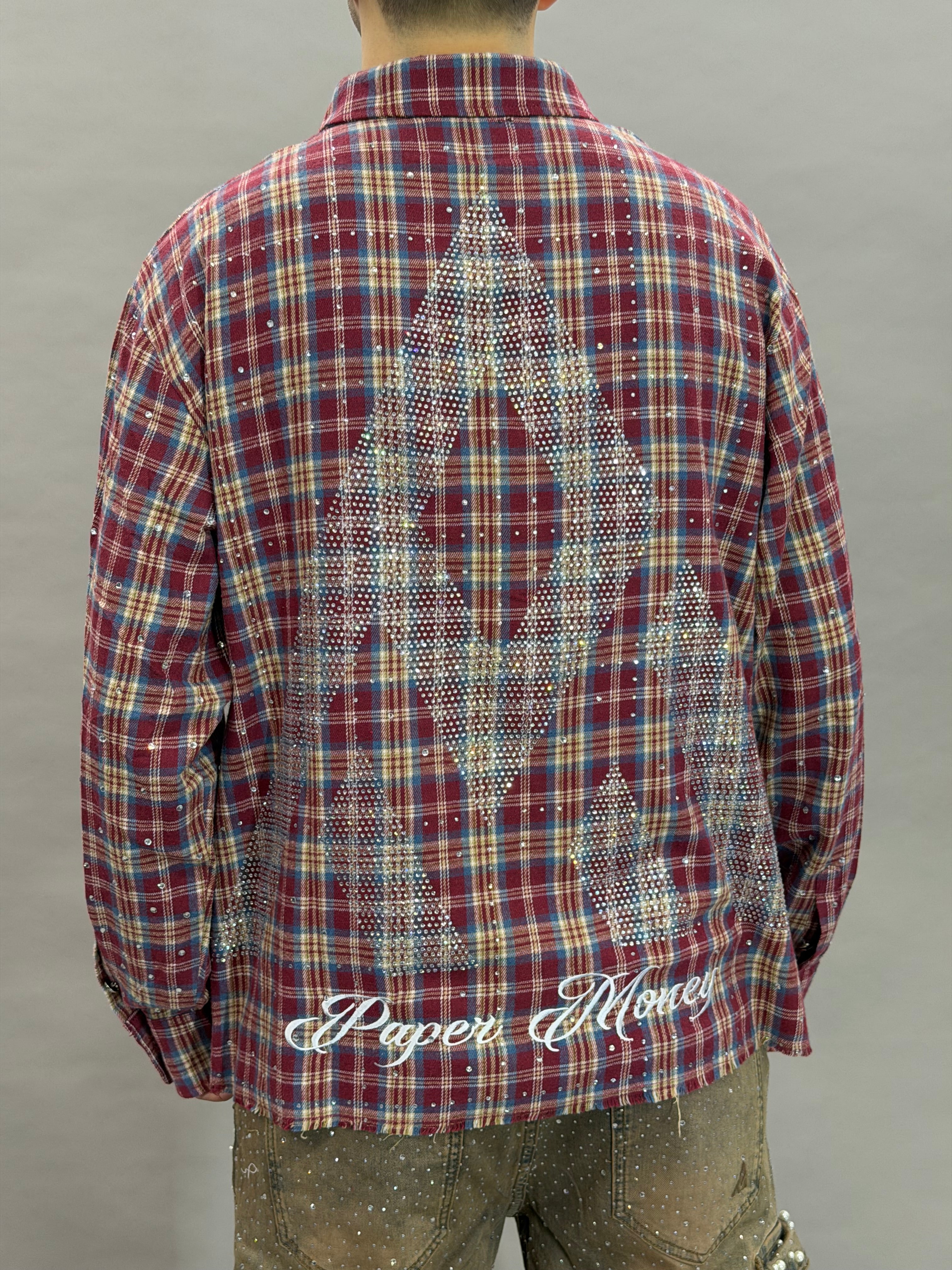 Rhinestone Flannel Wine
