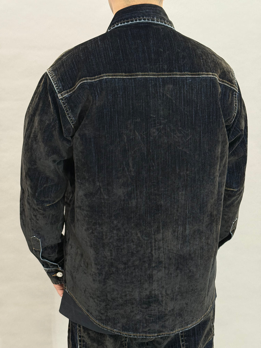 Velvet Denim Coord Black