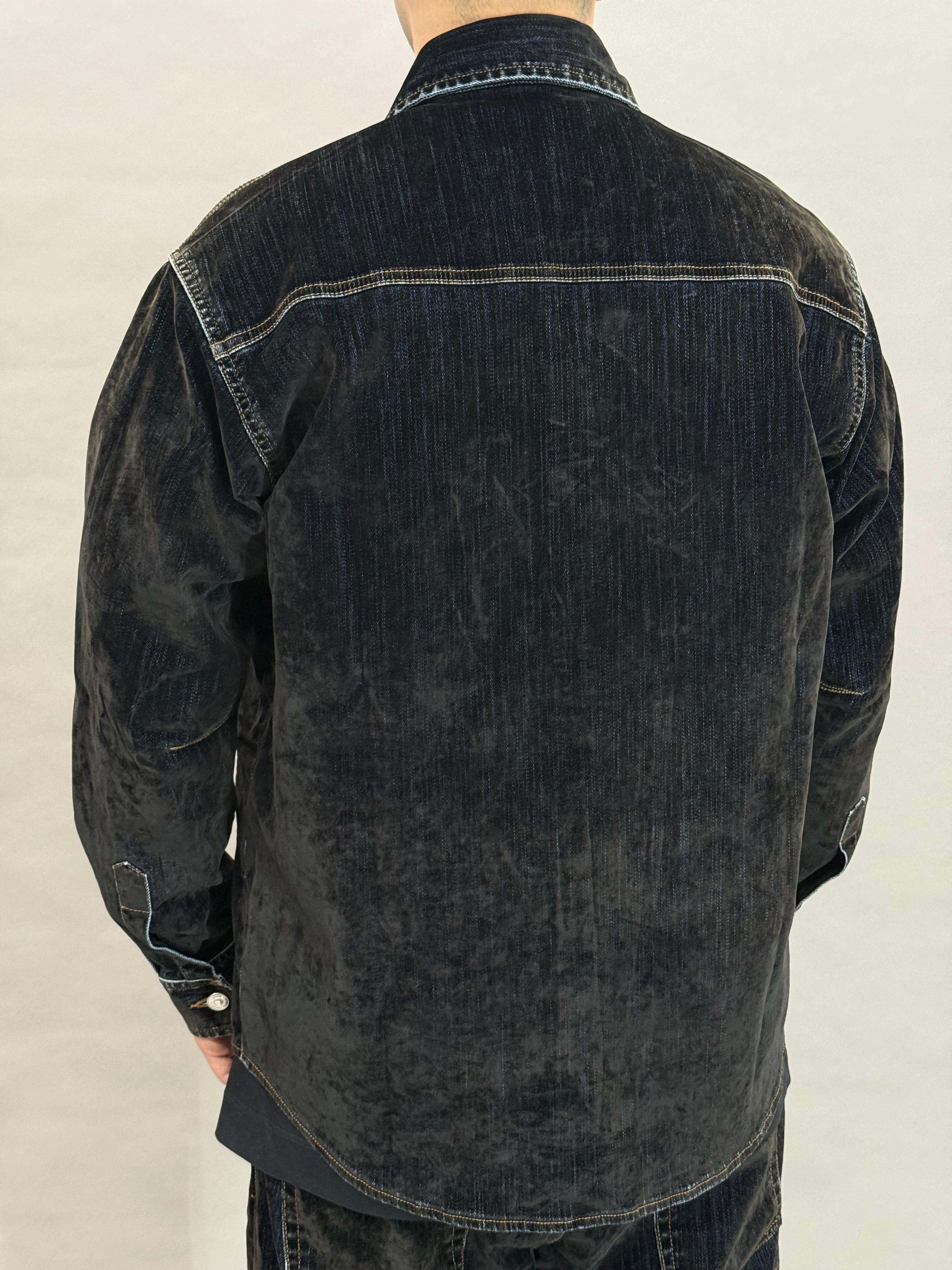 Velvet Denim Coord Black