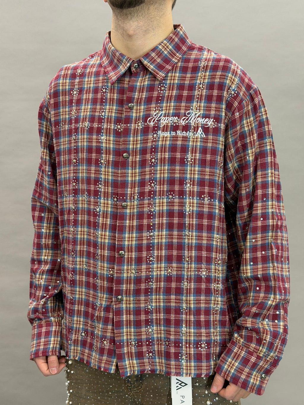 Rhinestone Flannel Wine