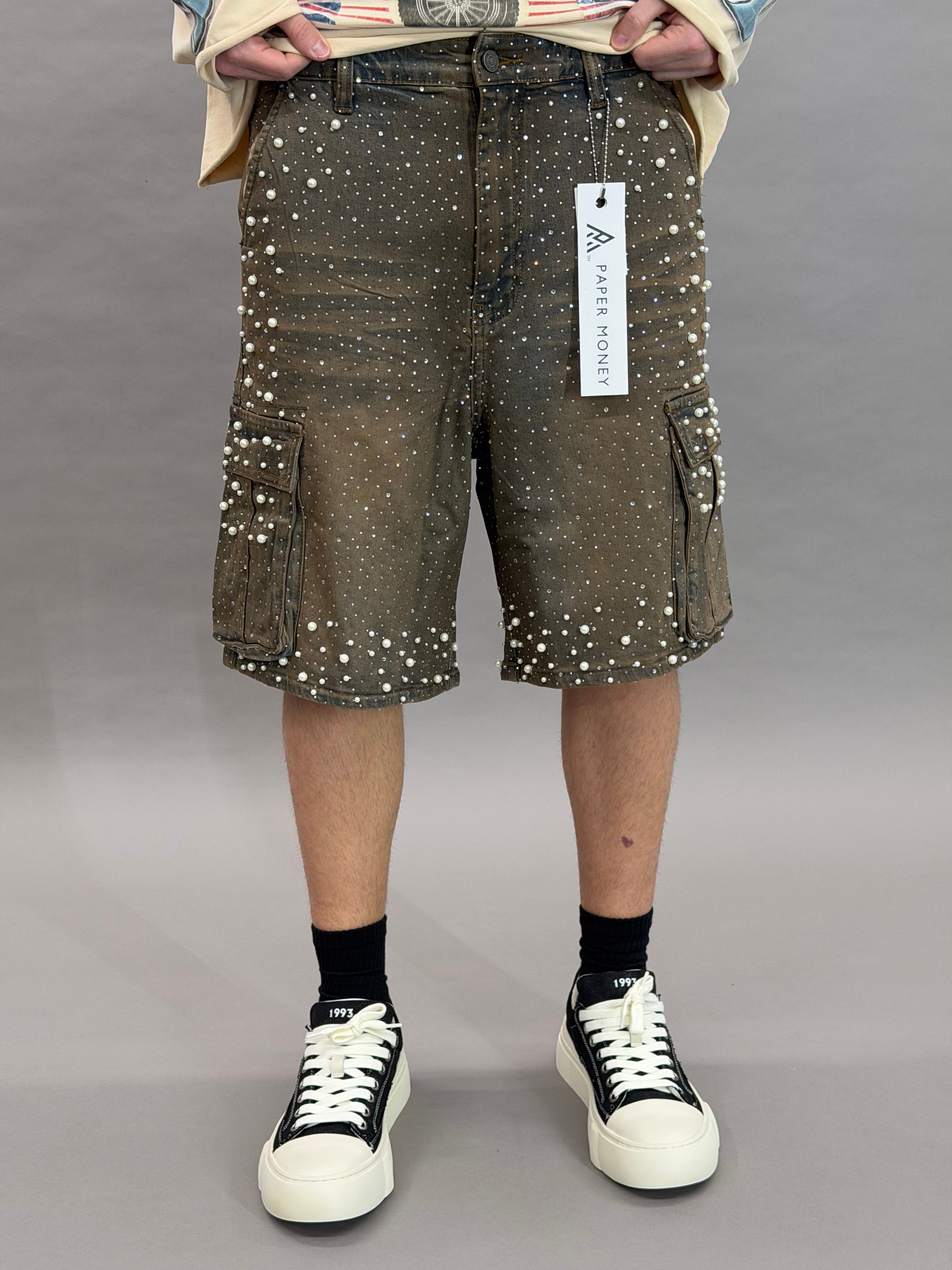 Pearl Crystal Shorts Dusk