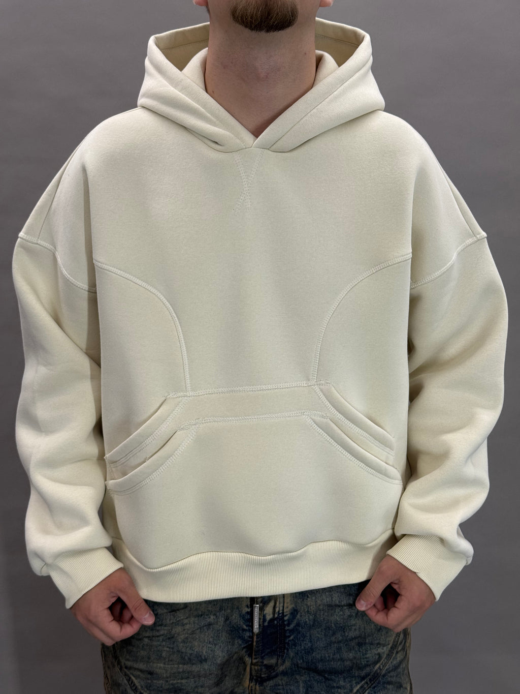 Butter Stitching Double Pouch