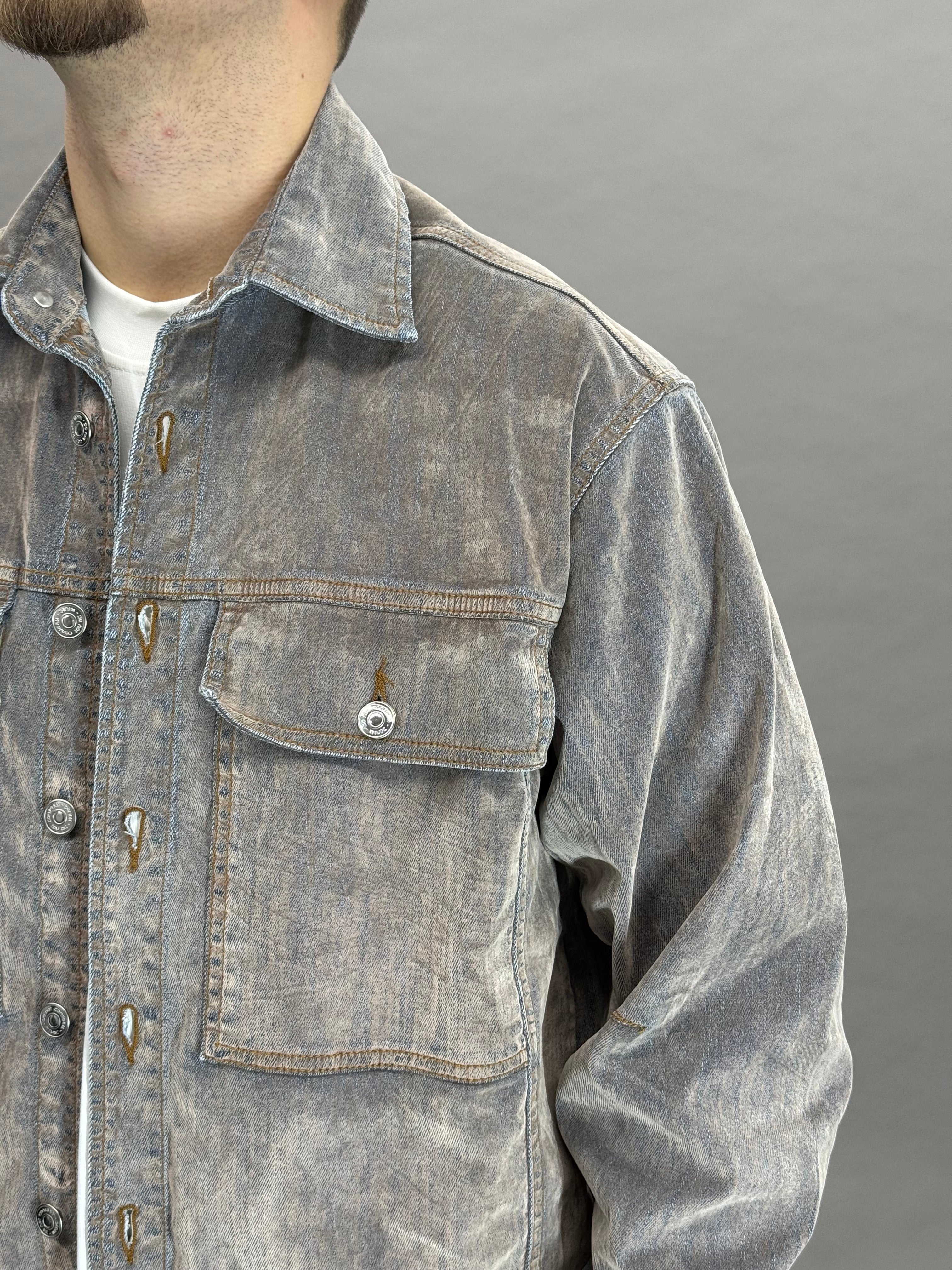 Velvet Denim Coord Grey