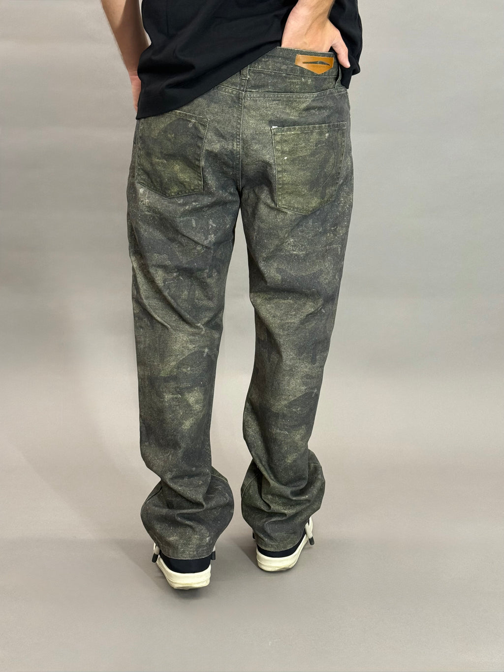 Baggy Denim Green Camouflage