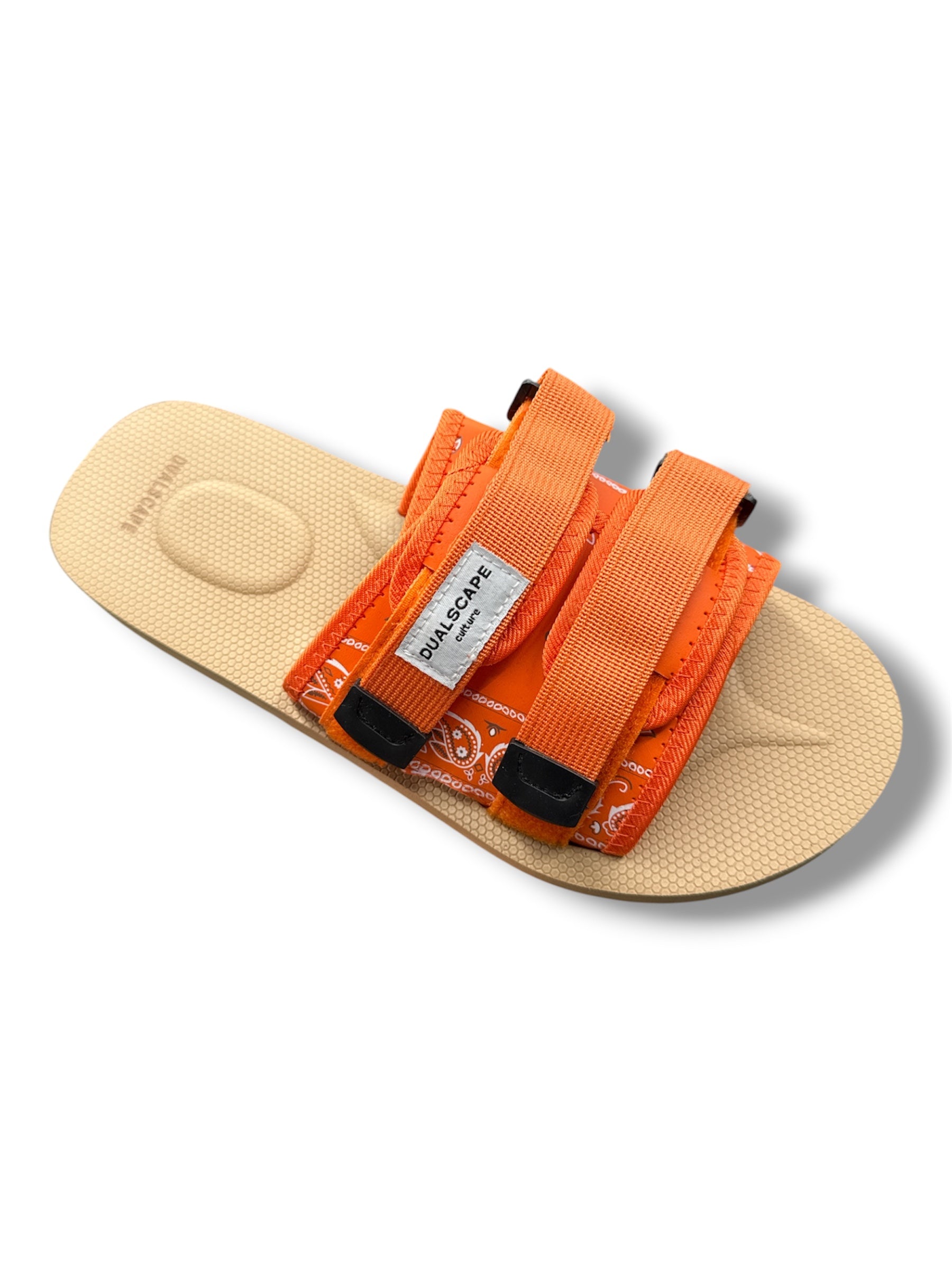 Beige Orange Velcro Bandana