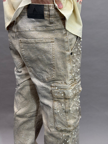 Pearl Crystal Cargo Tan Paper