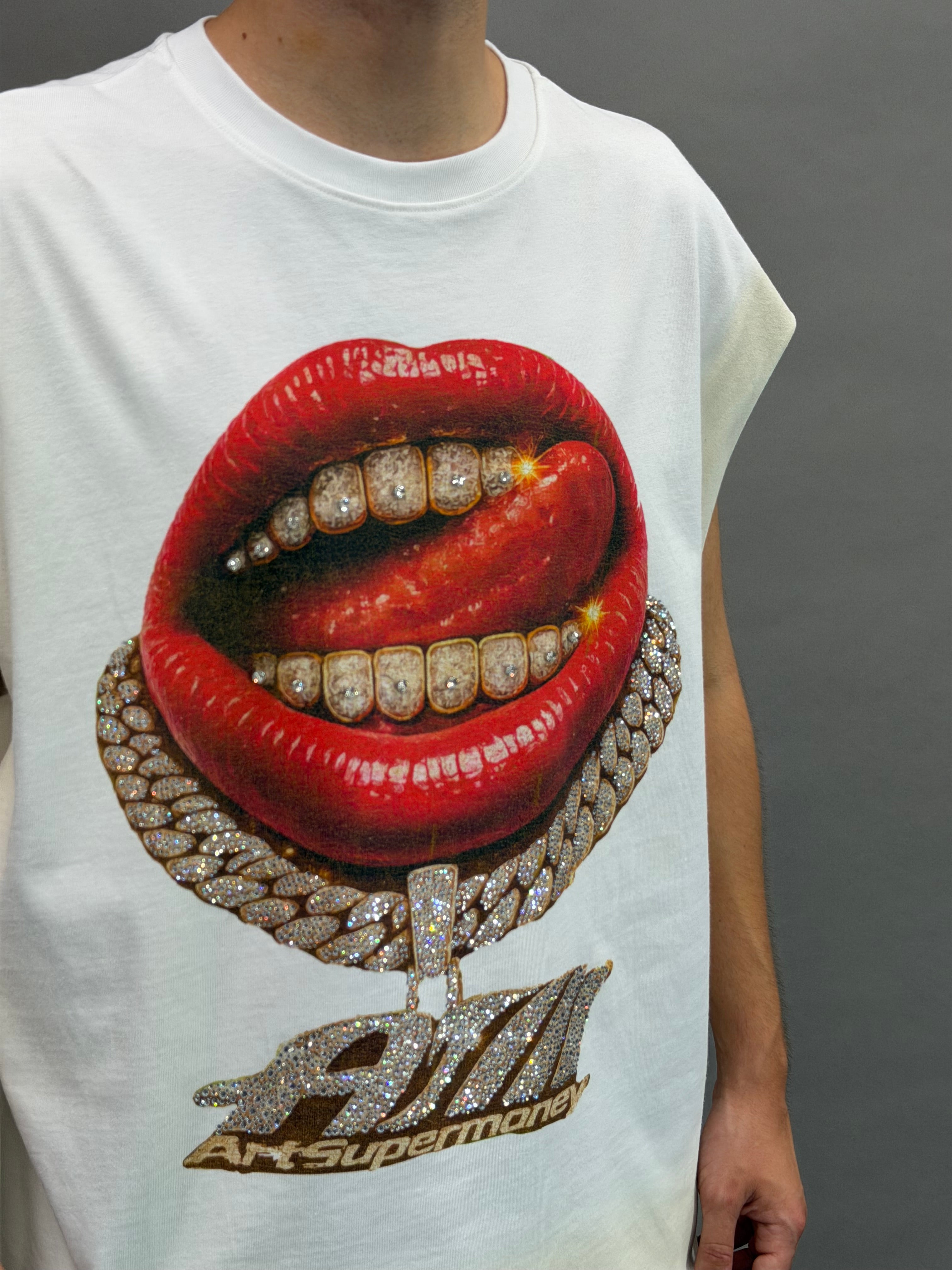 Grillz White Sleeveless