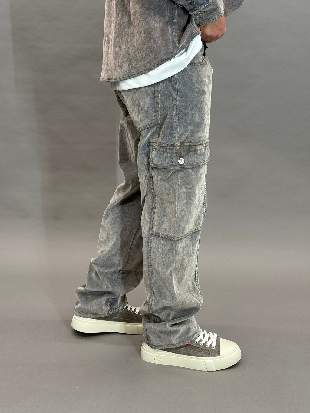 Velvet Denim Coord Grey