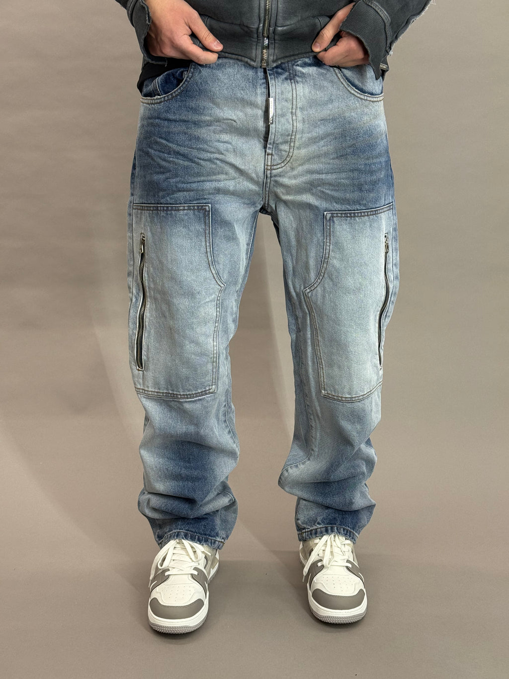 Carpenter Zip Blue Baggy