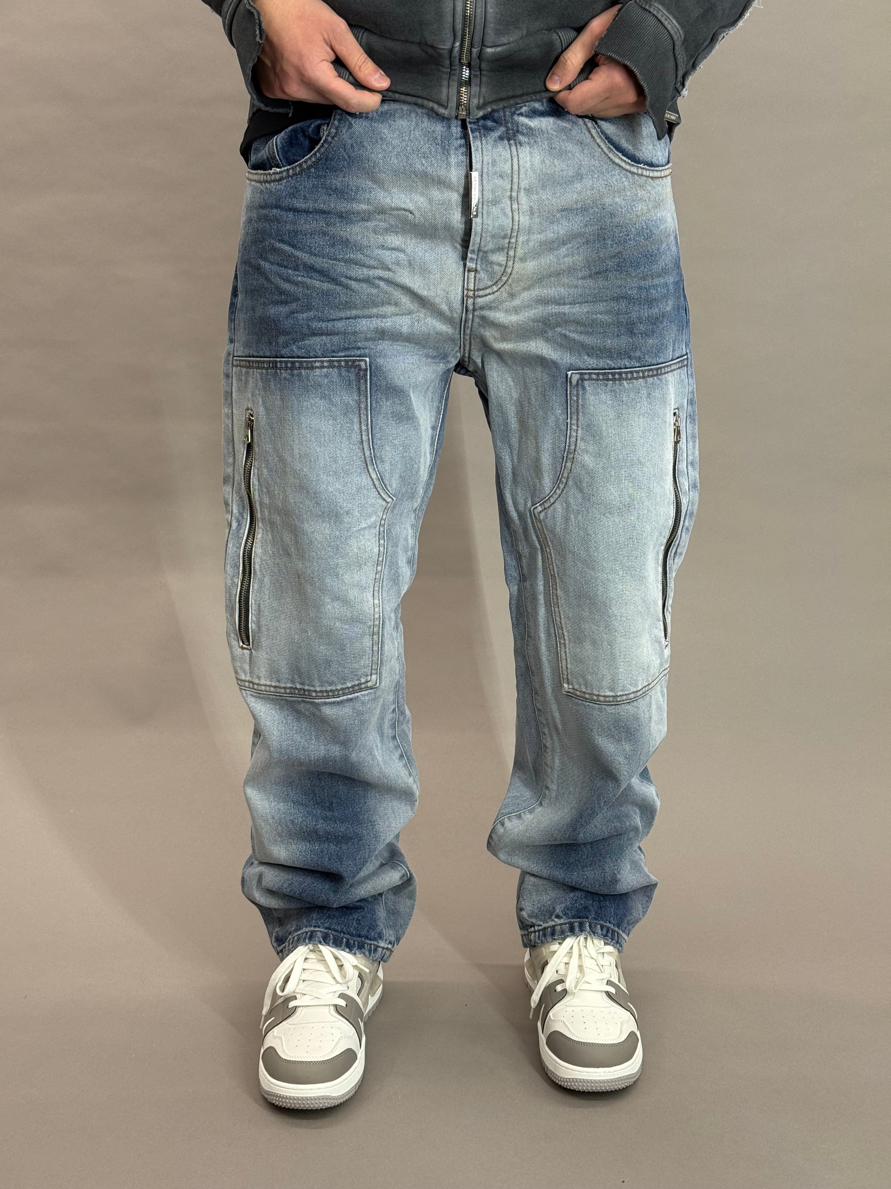 Carpenter Zip Blue Baggy