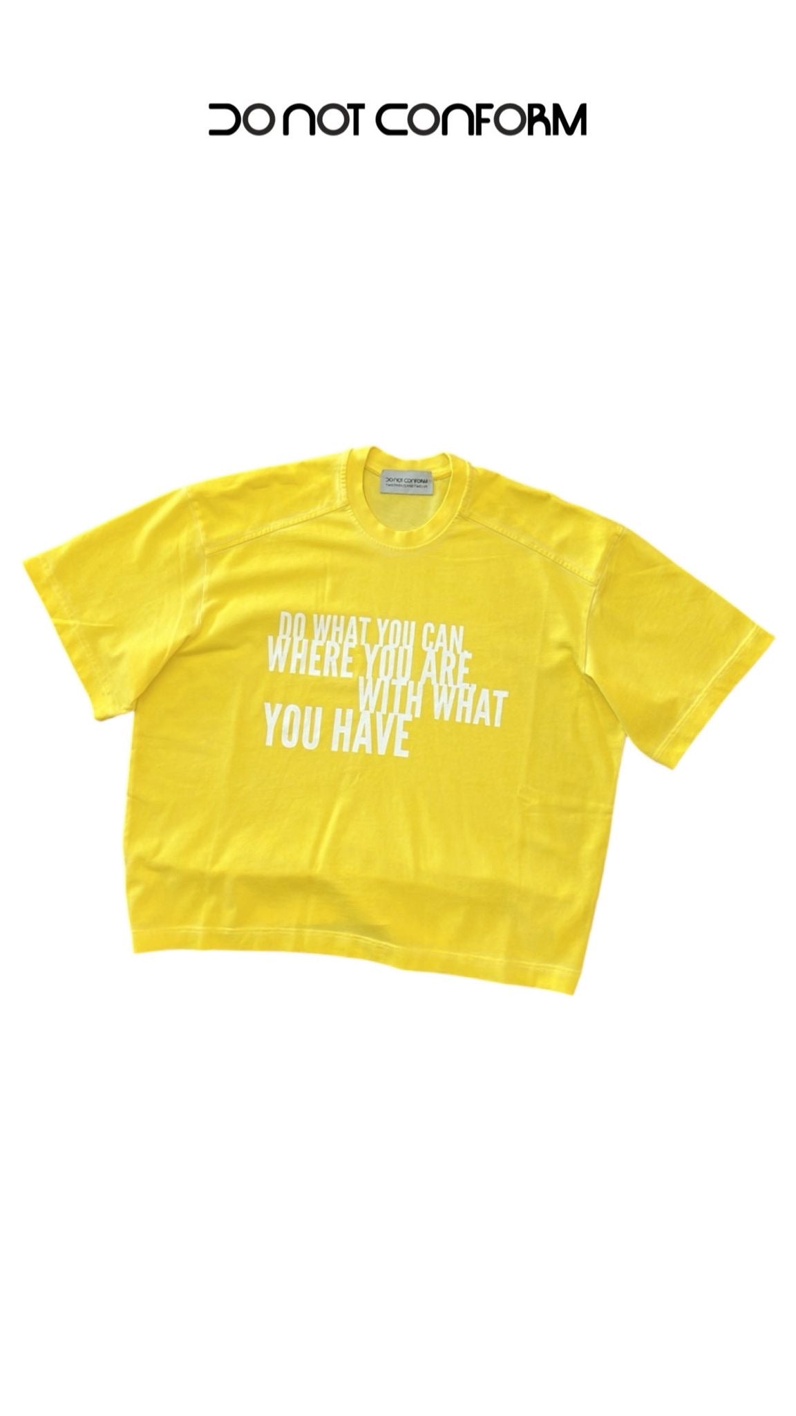 Cropped Tee Washed Yellow