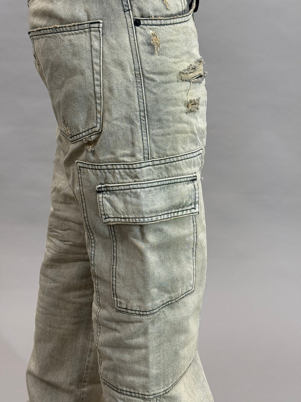 Baggy Cargo Worker Dirty Grey