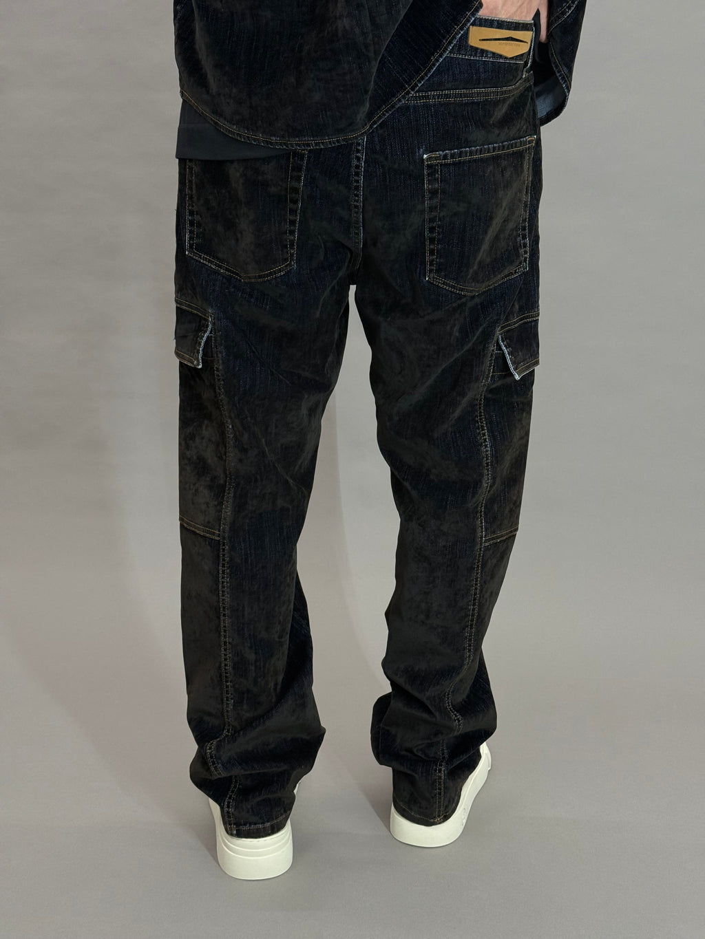 Velvet Denim Coord Black