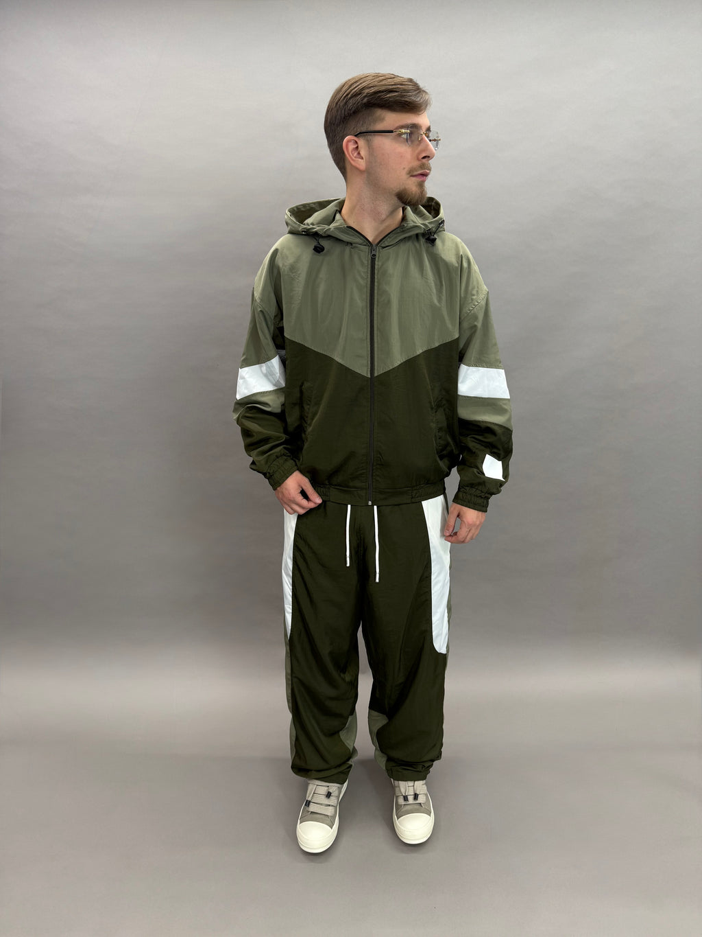 Tracksuite Technical Green Fabric