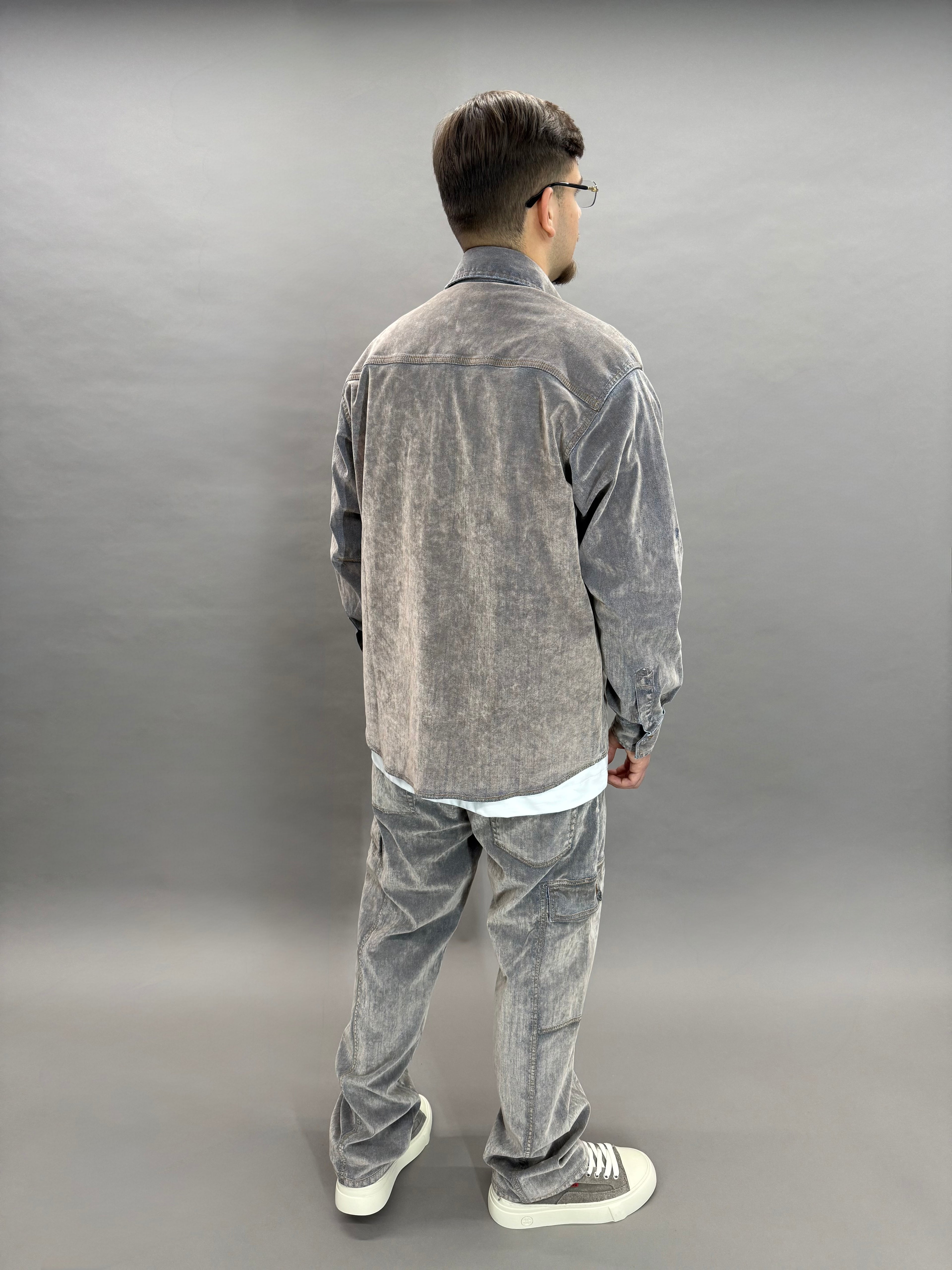 Velvet Denim Coord Grey
