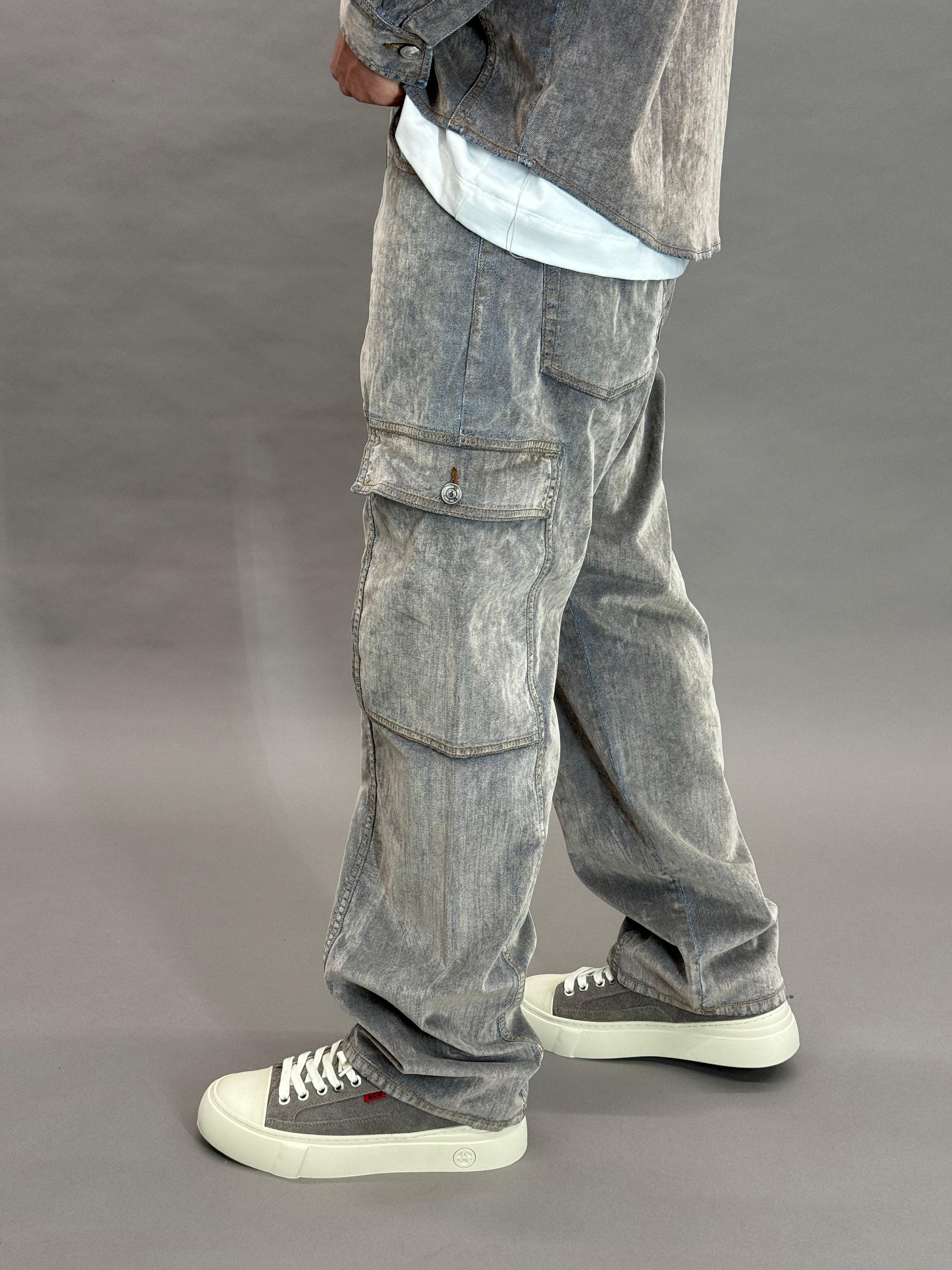 Velvet Denim Coord Grey