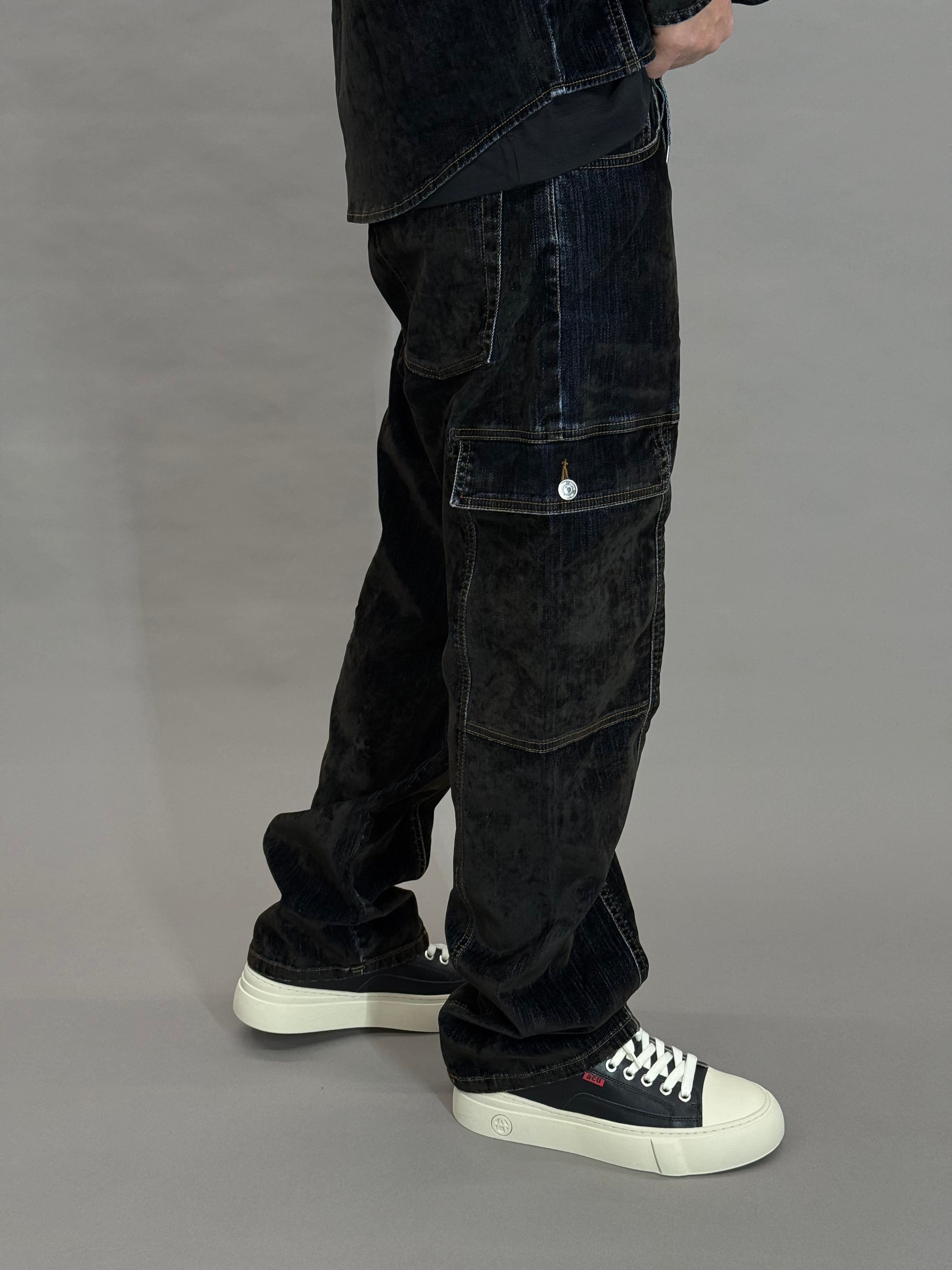 Velvet Denim Coord Black