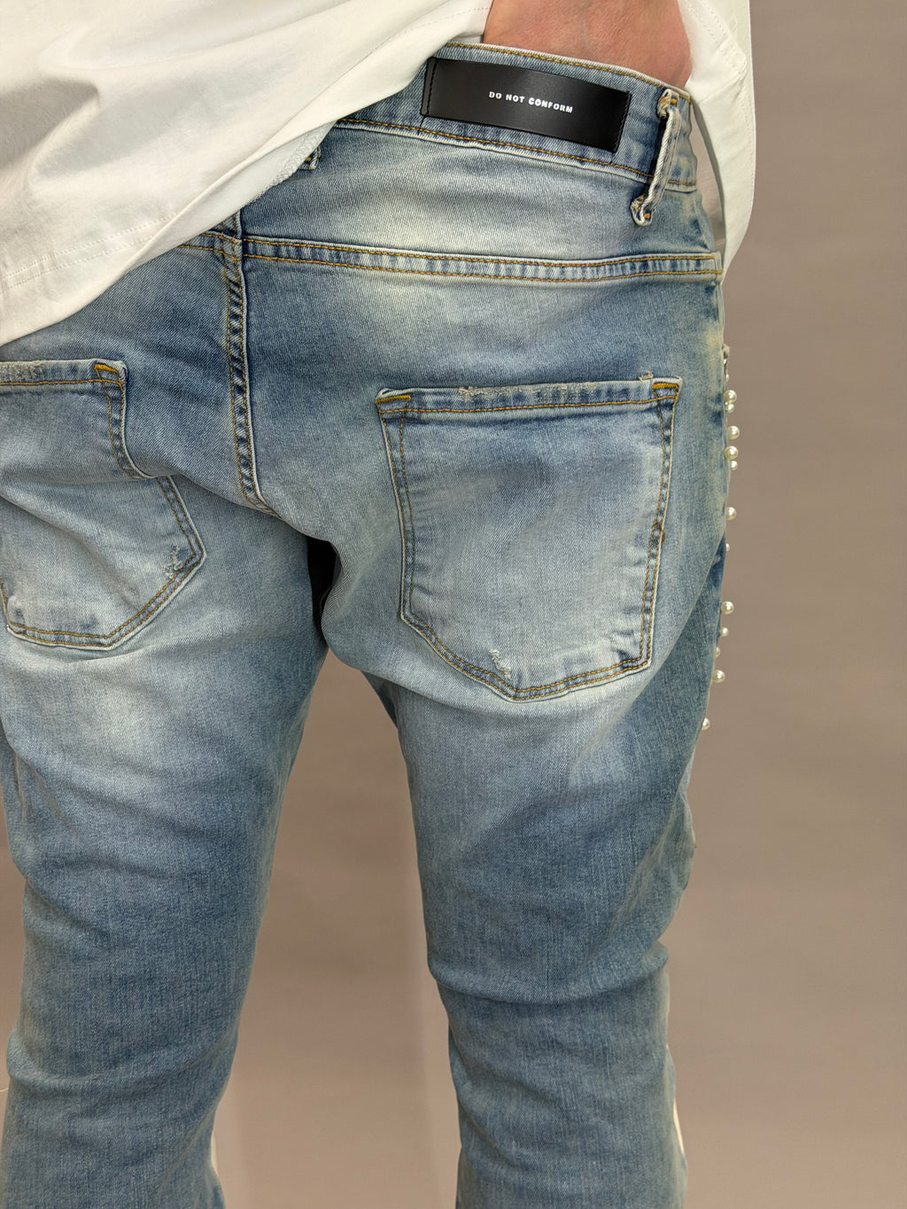 Pearls And Rhinestones Denim