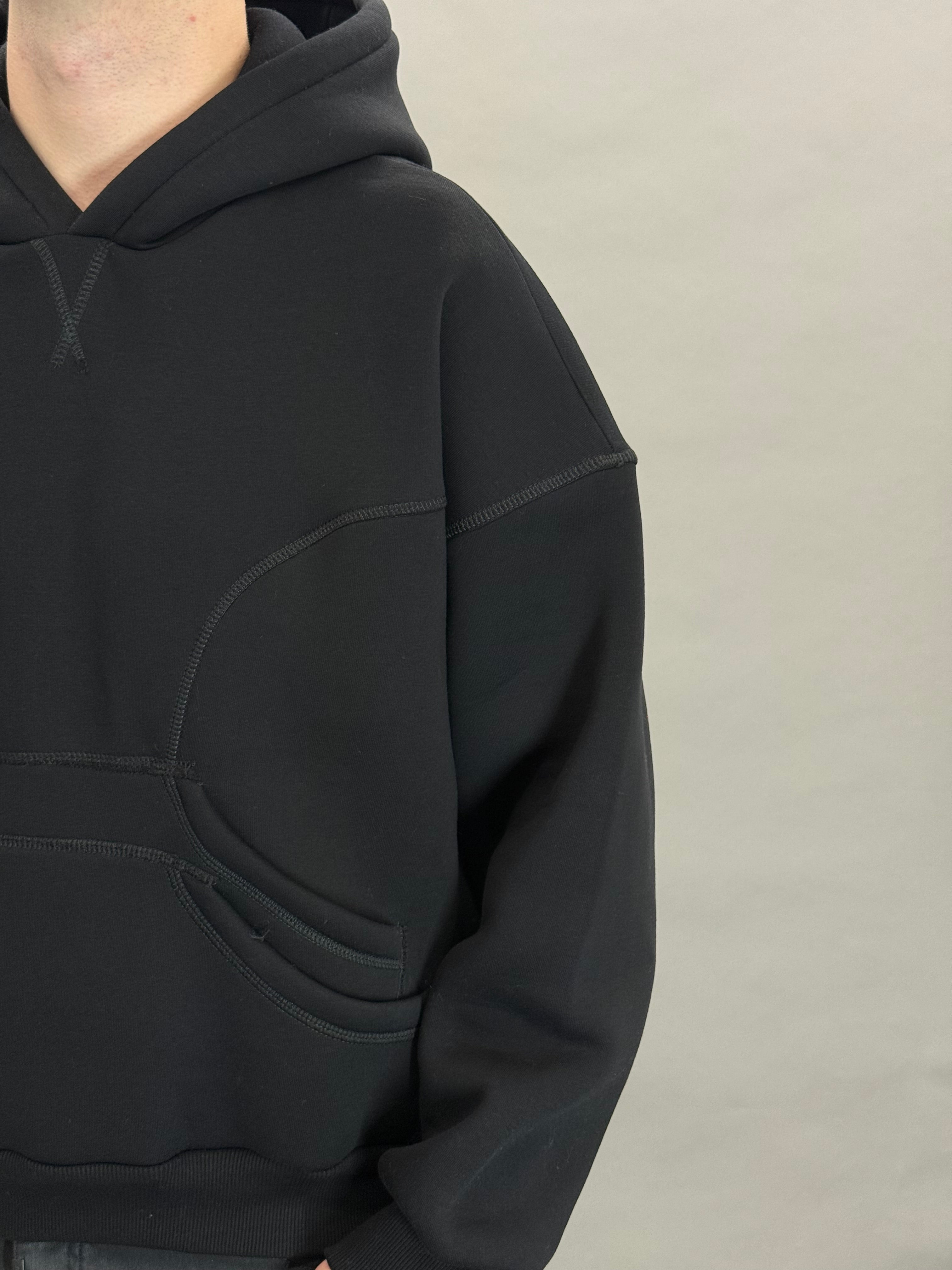 Black Stitching Double Pouch