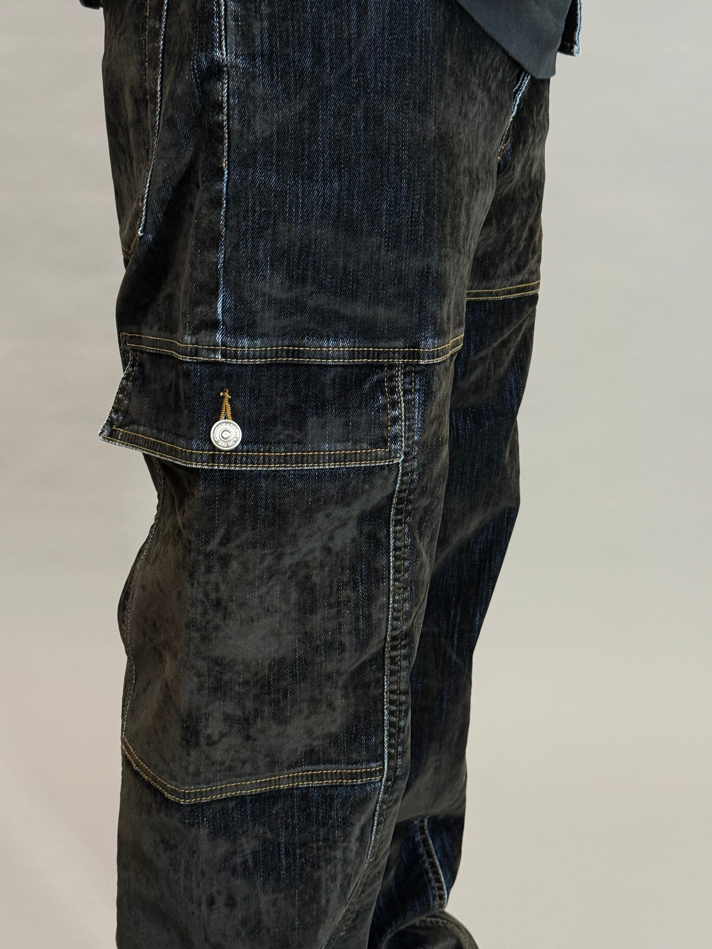 Velvet Denim Coord Black