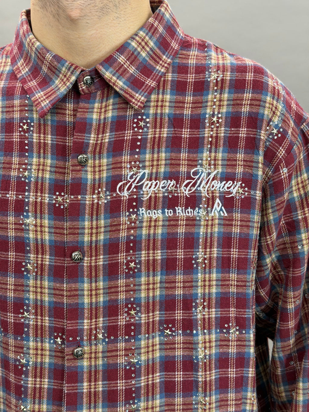 Rhinestone Flannel Wine