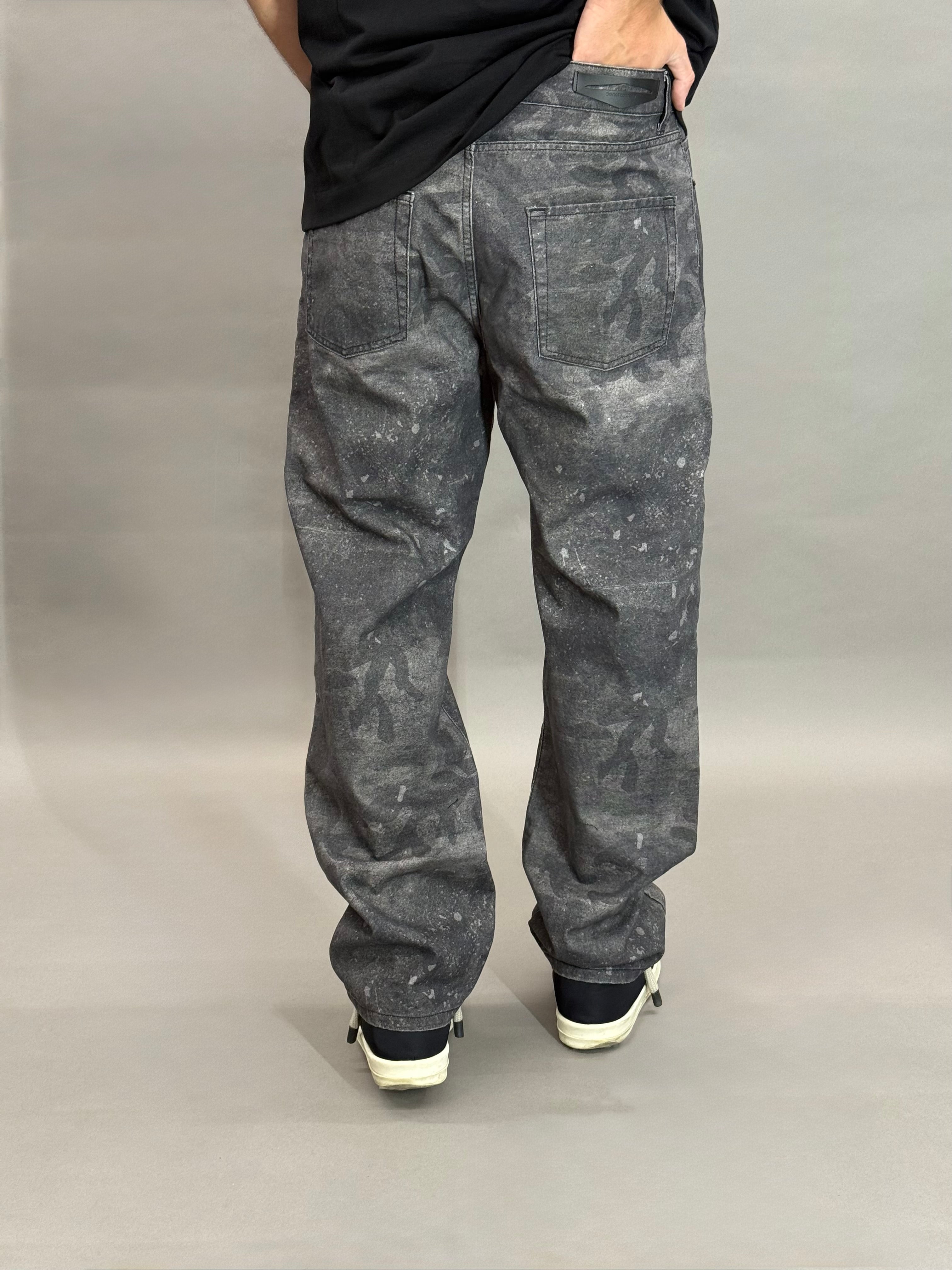 Baggy Denim Black Camouflage
