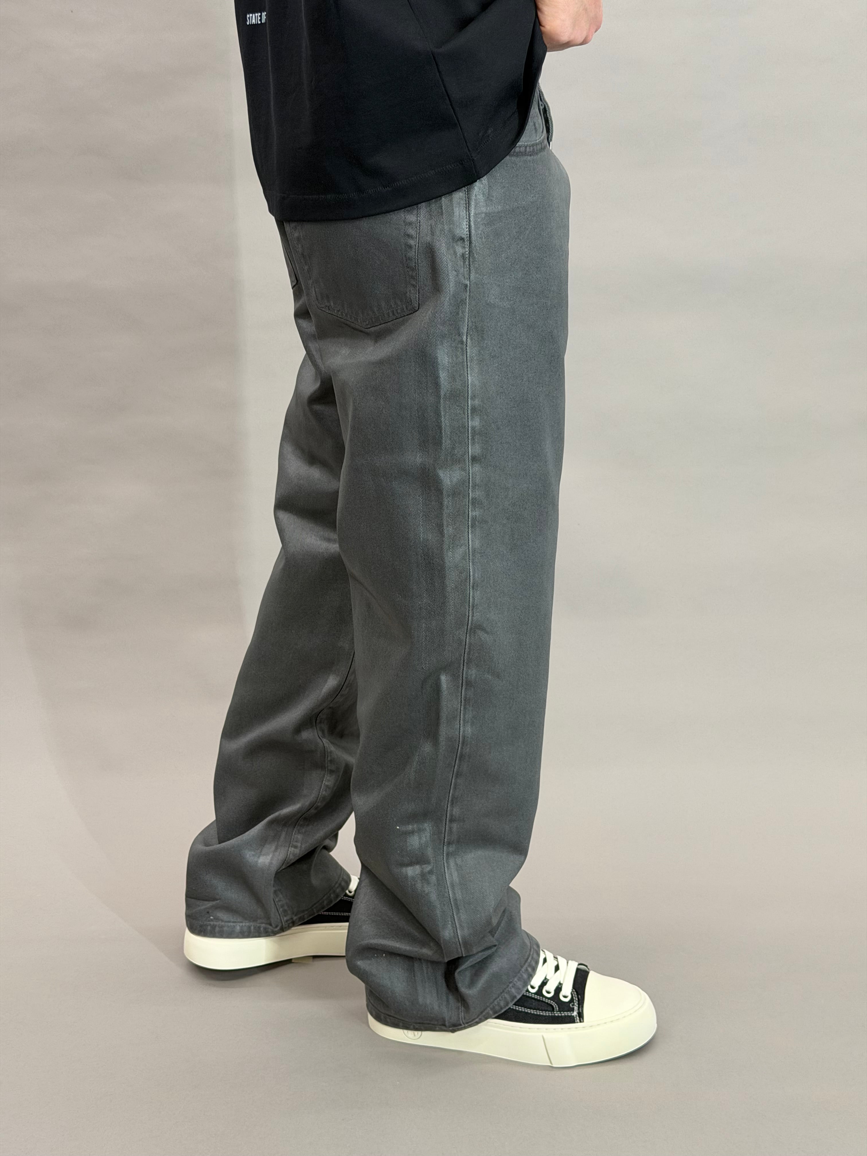 Grey Waxed Leather