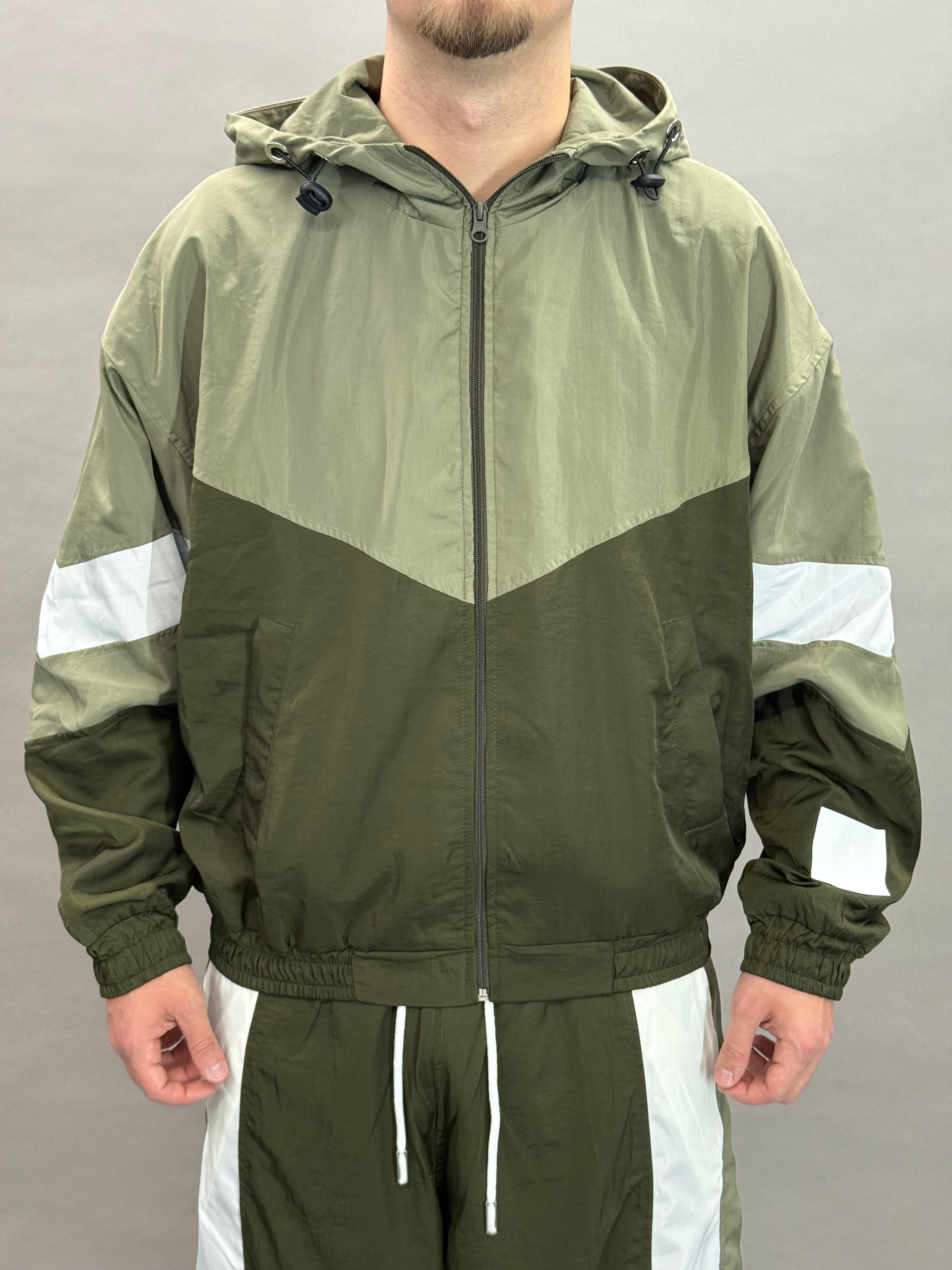 Tracksuite Technical Green Fabric