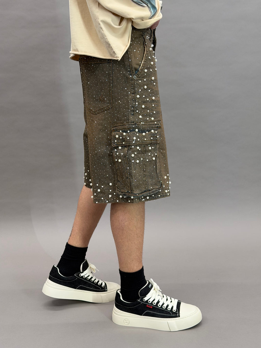 Pearl Crystal Shorts Dusk