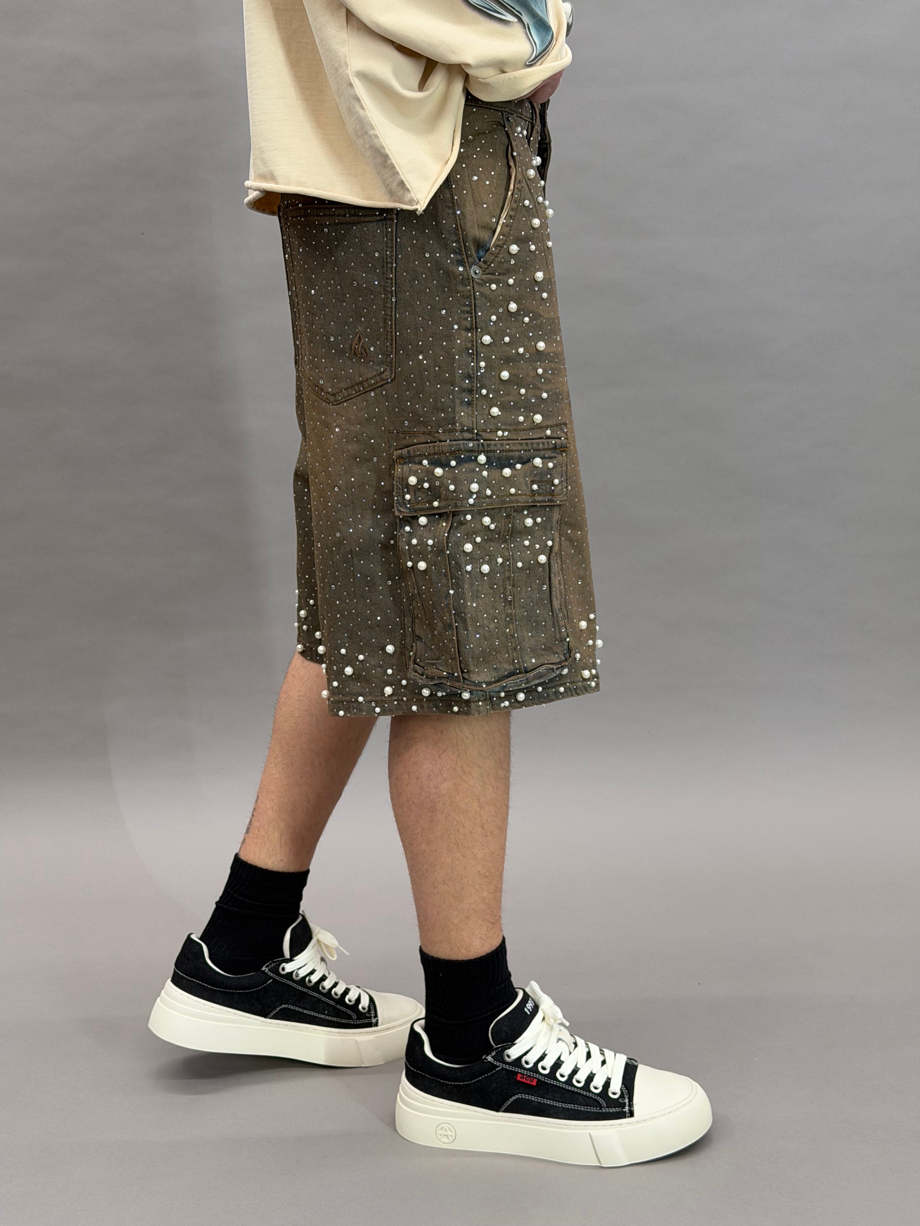 Pearl Crystal Shorts Dusk