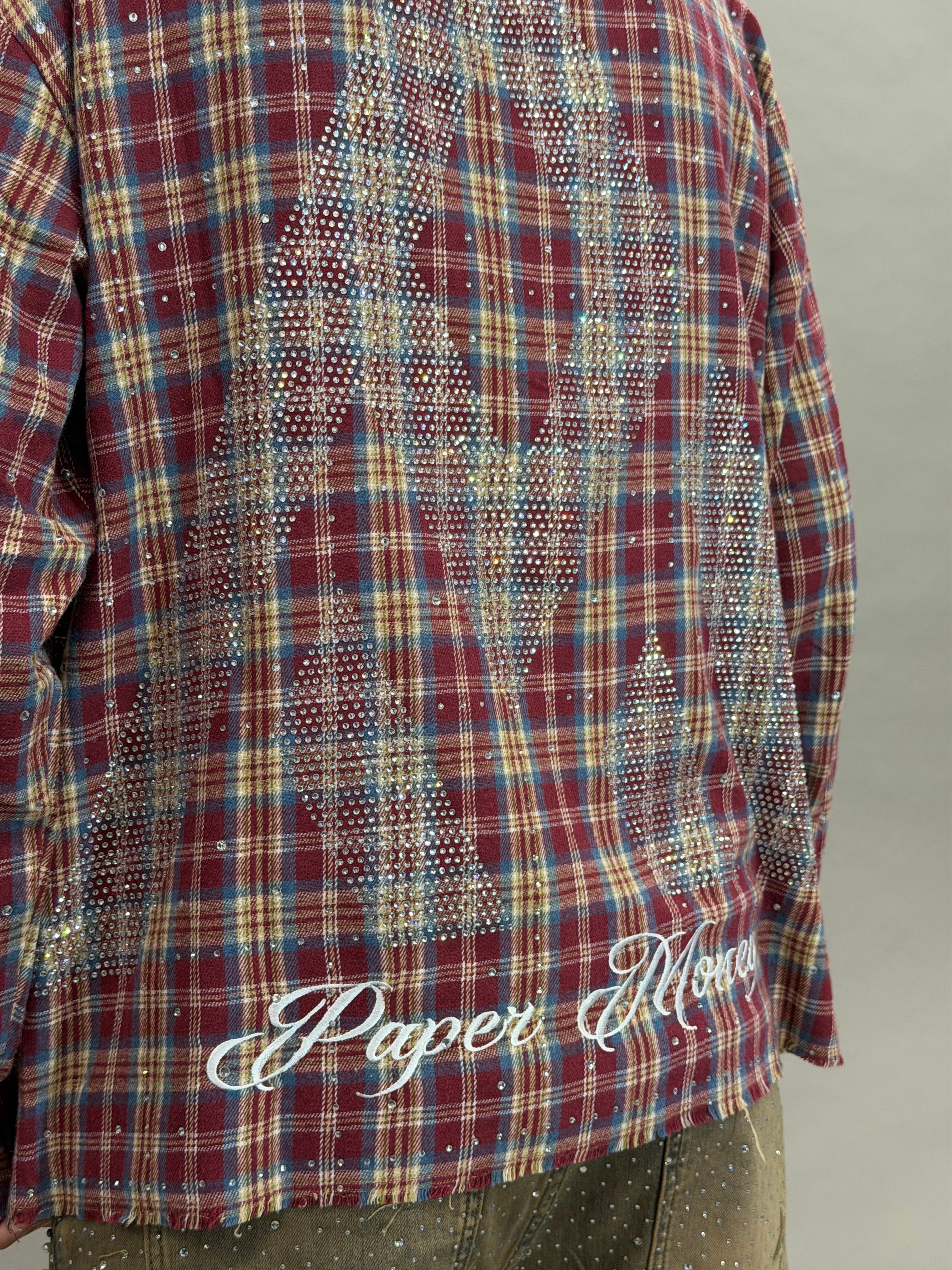 Rhinestone Flannel Wine