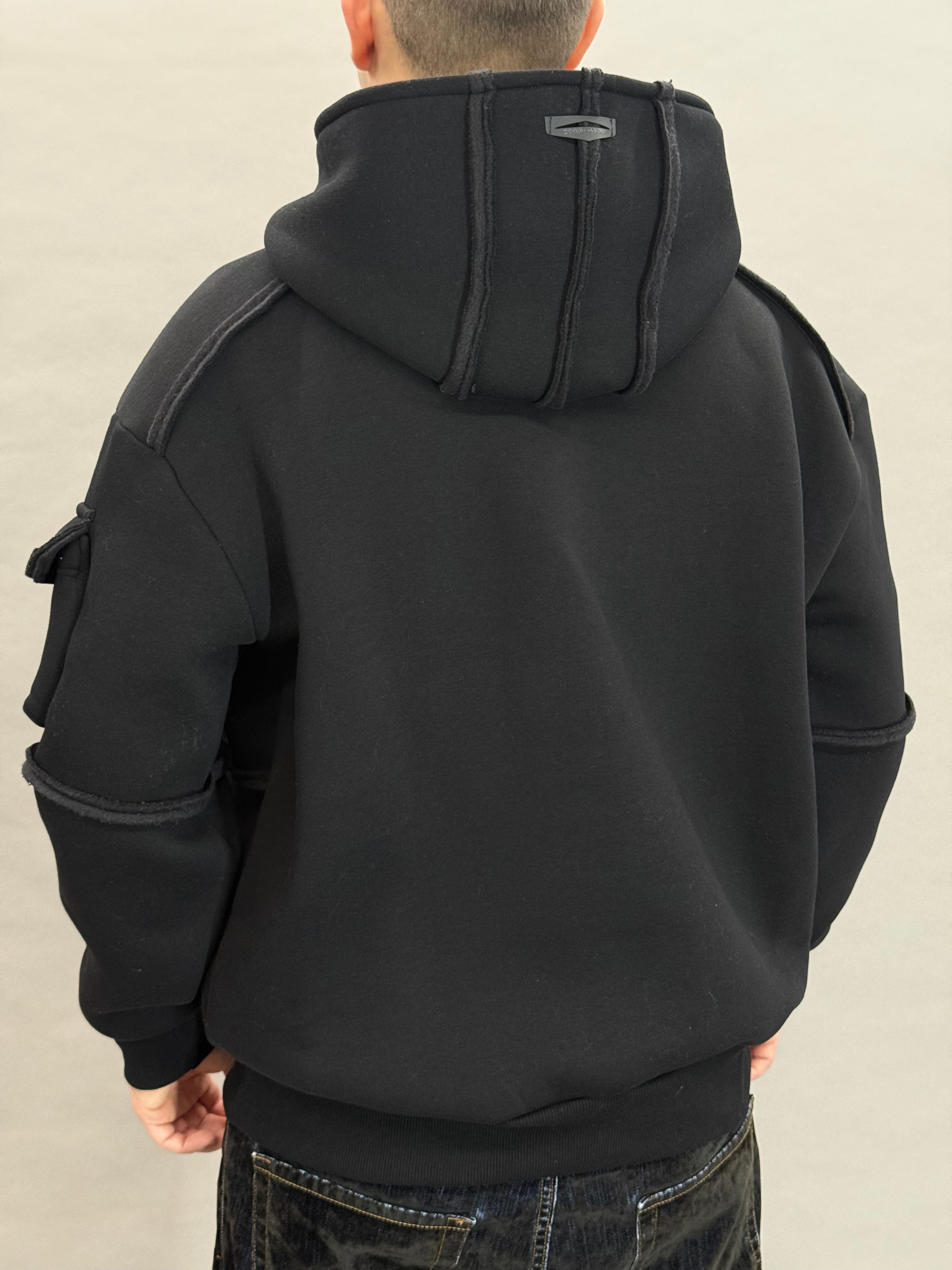 Black Balaclava Hoodie Cargo