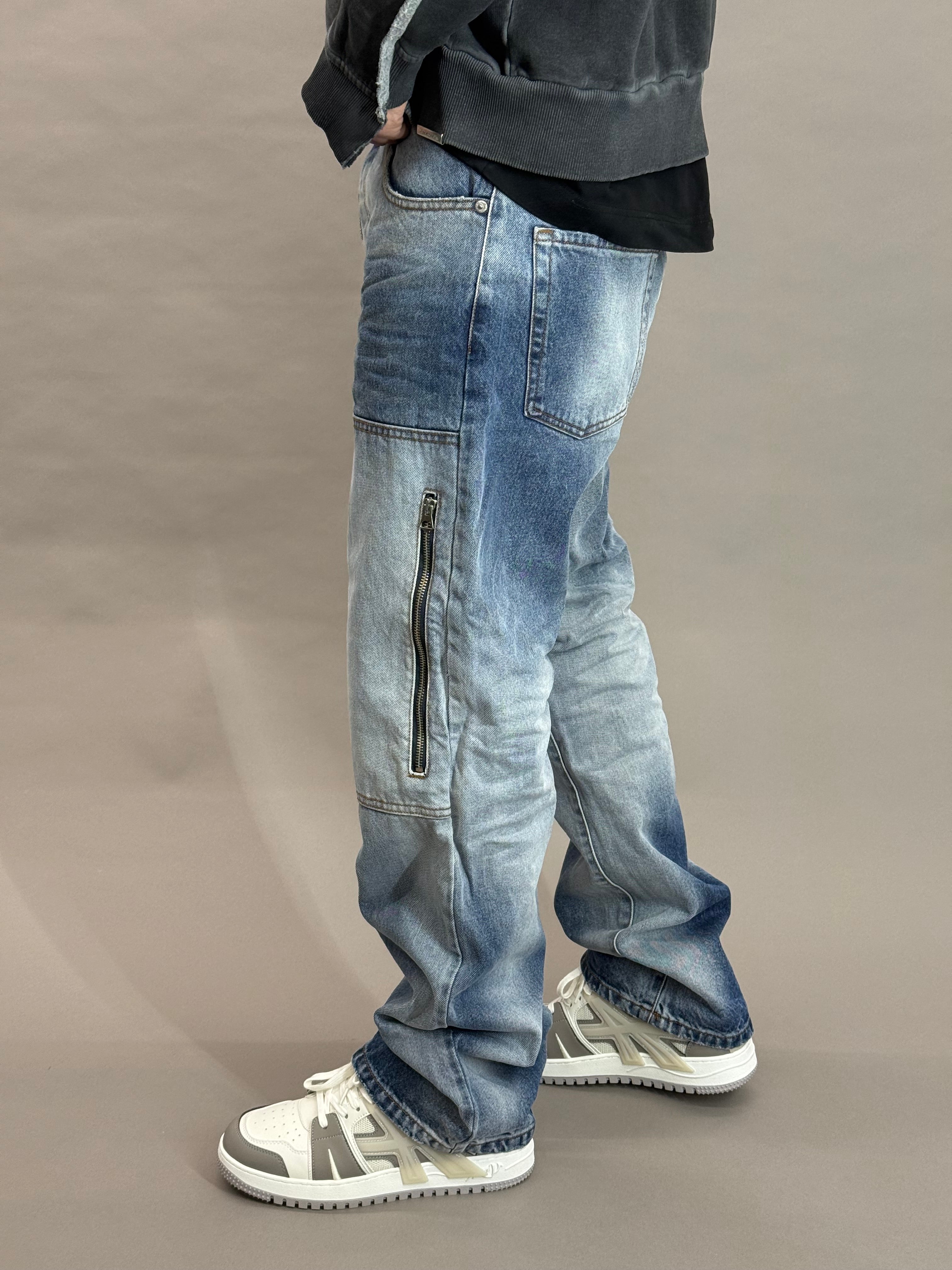 Carpenter Zip Blue Baggy