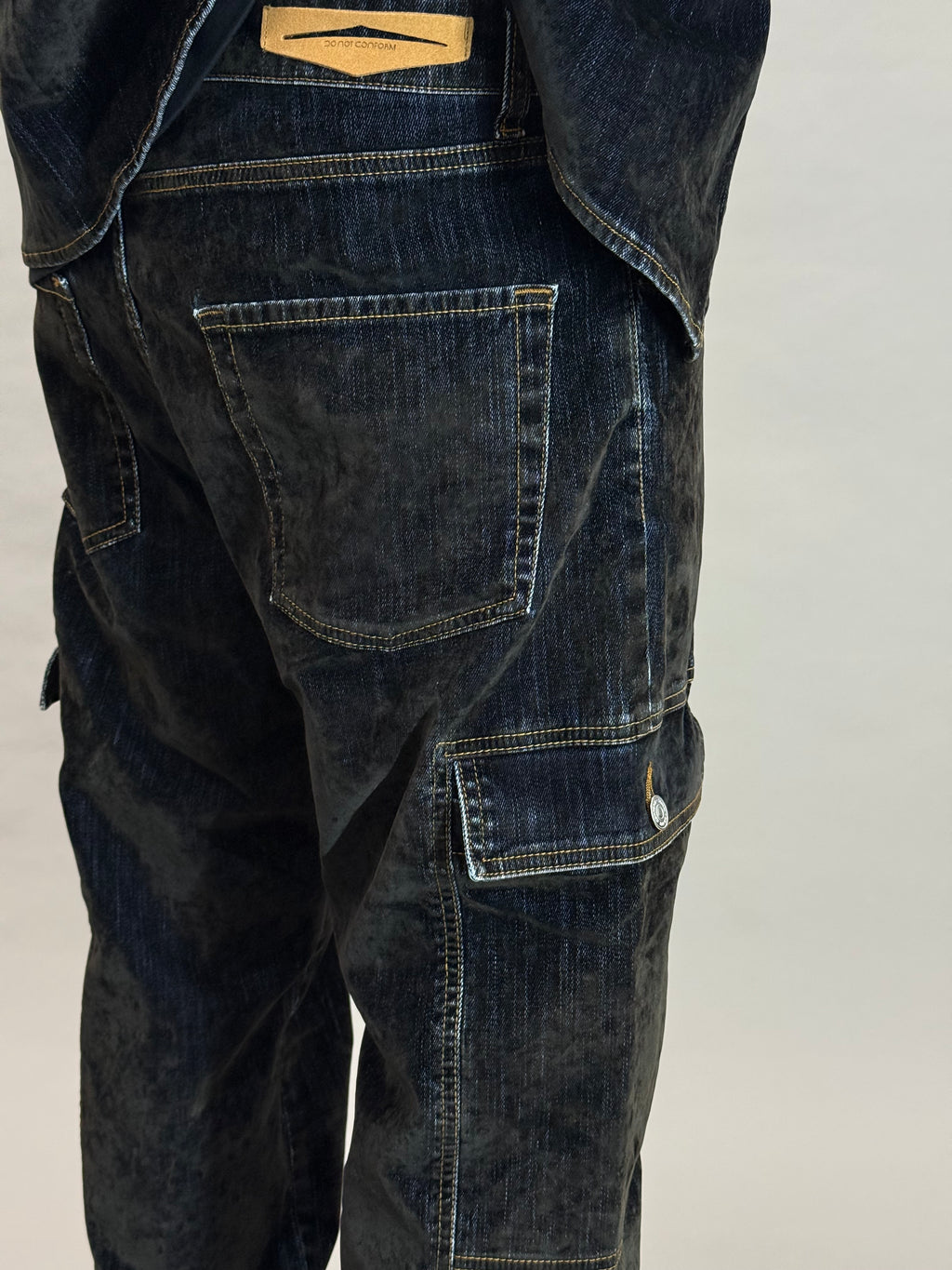 Velvet Denim Coord Black