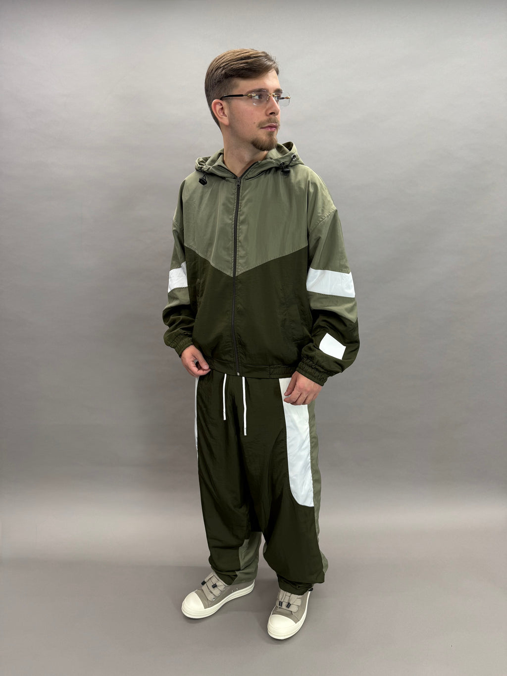 Tracksuite Technical Green Fabric