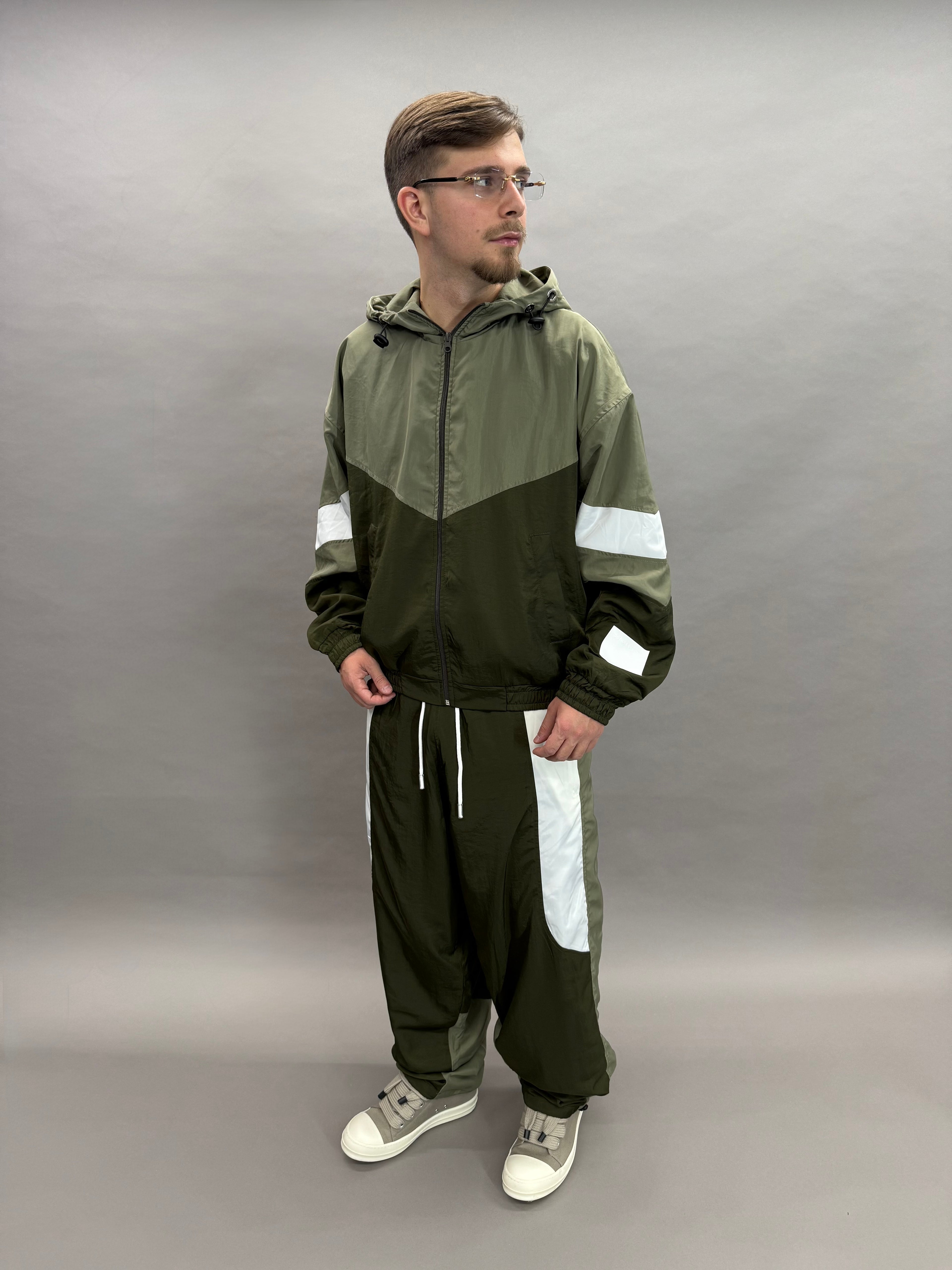 Tracksuite Technical Green Fabric