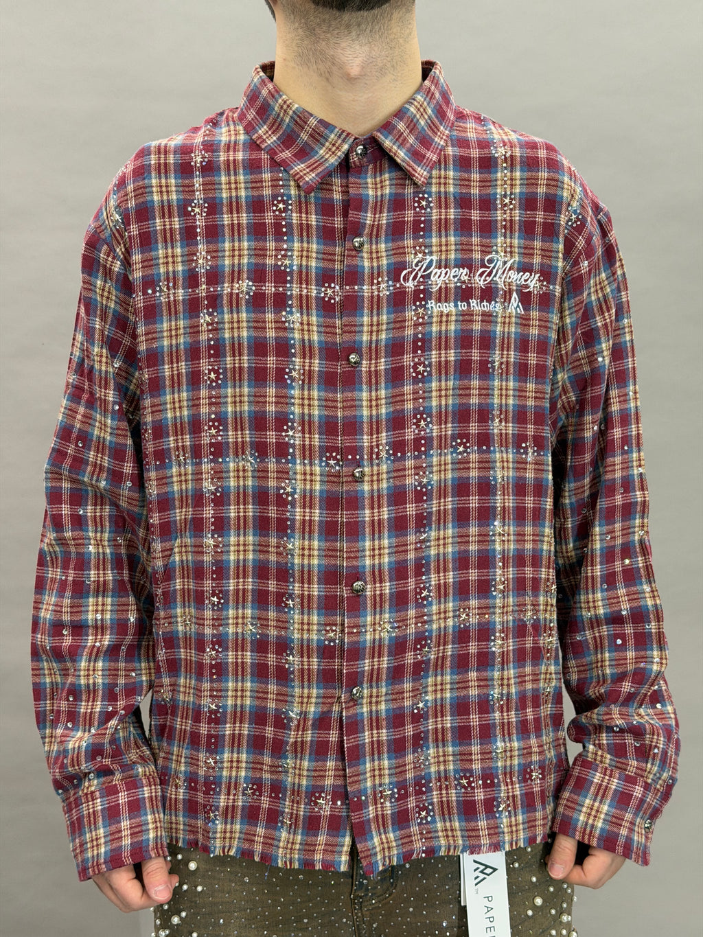 Rhinestone Flannel Wine