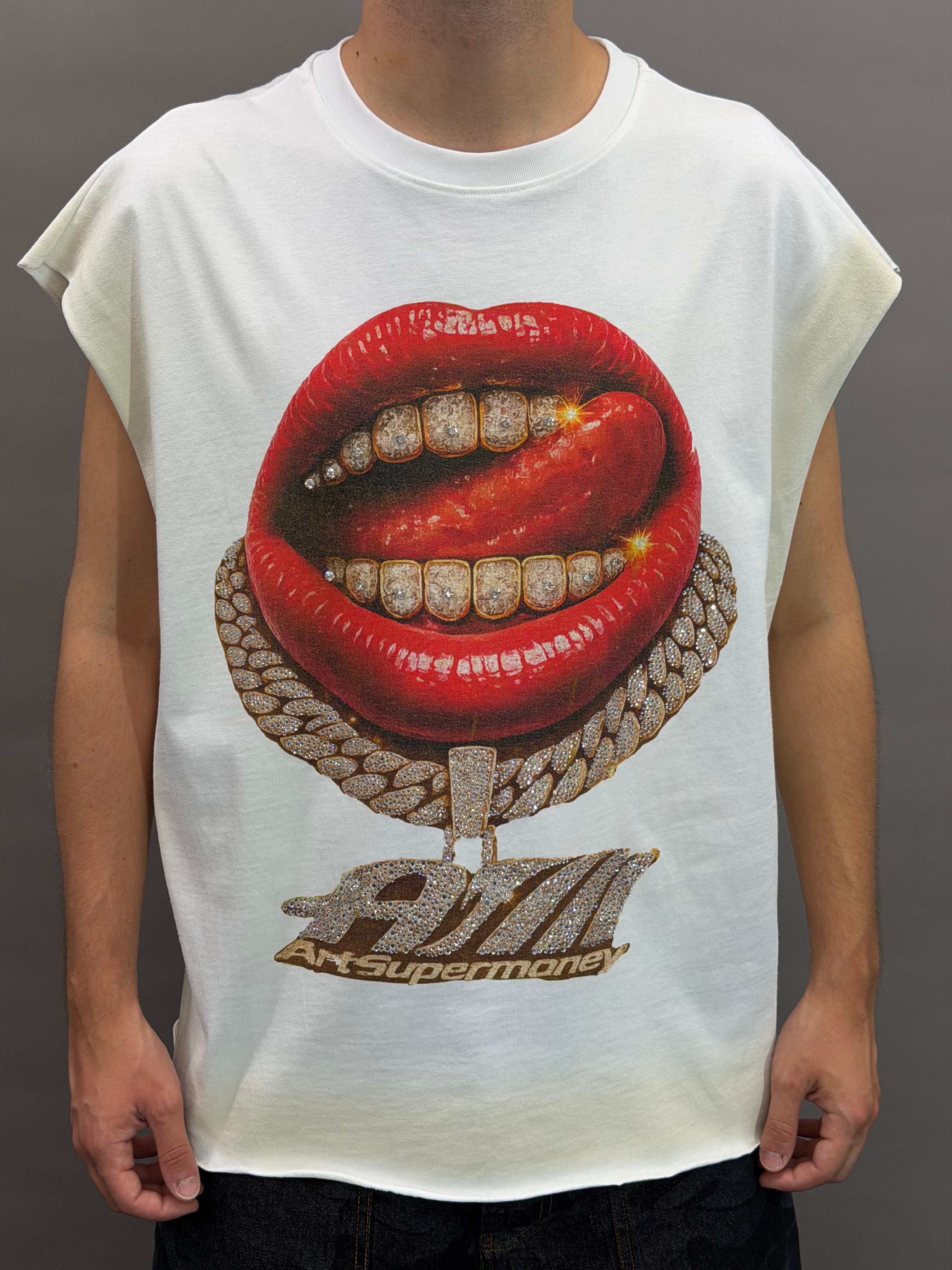 Grillz White Sleeveless