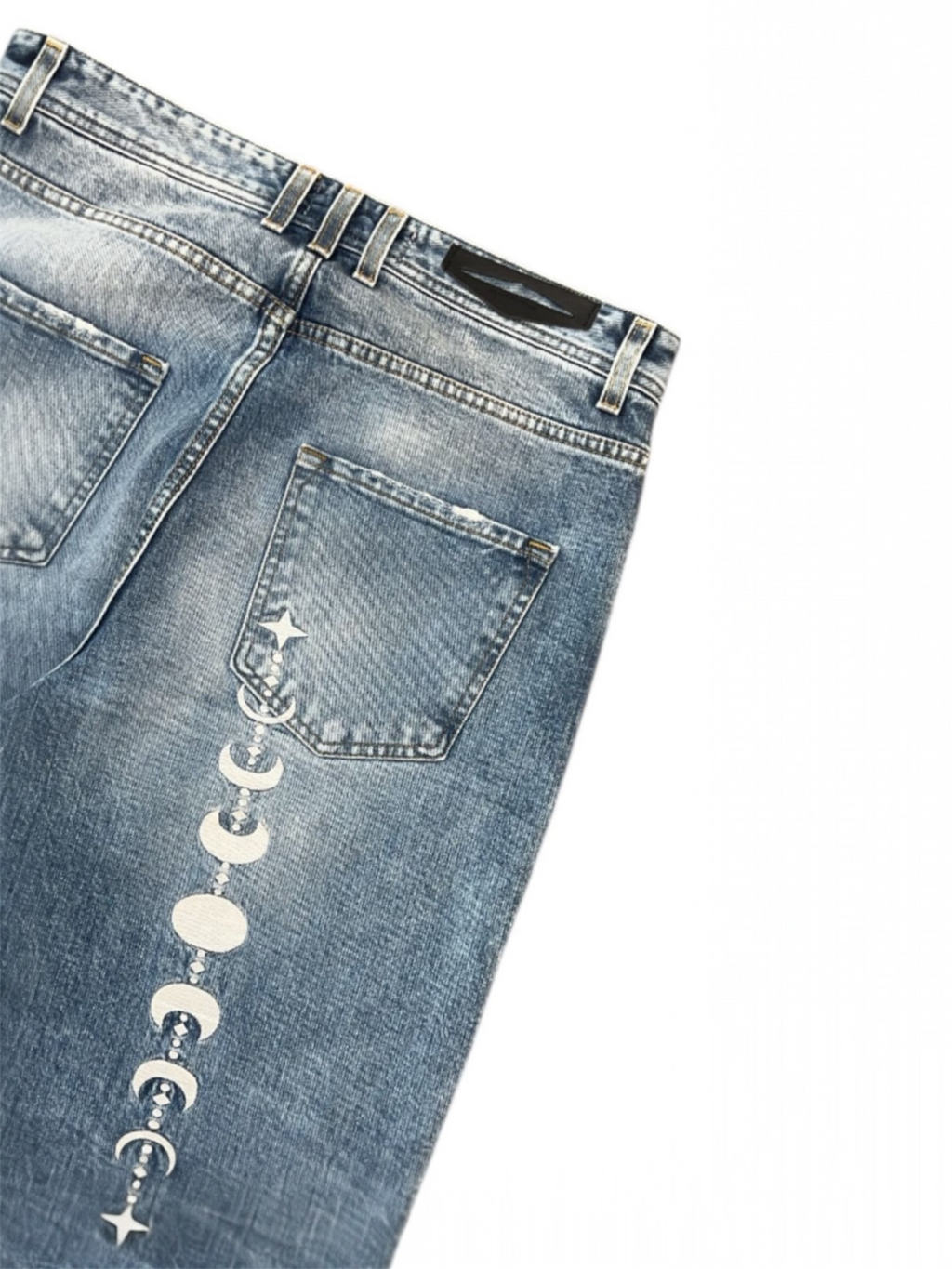 Baggy Blue Tribal Moon