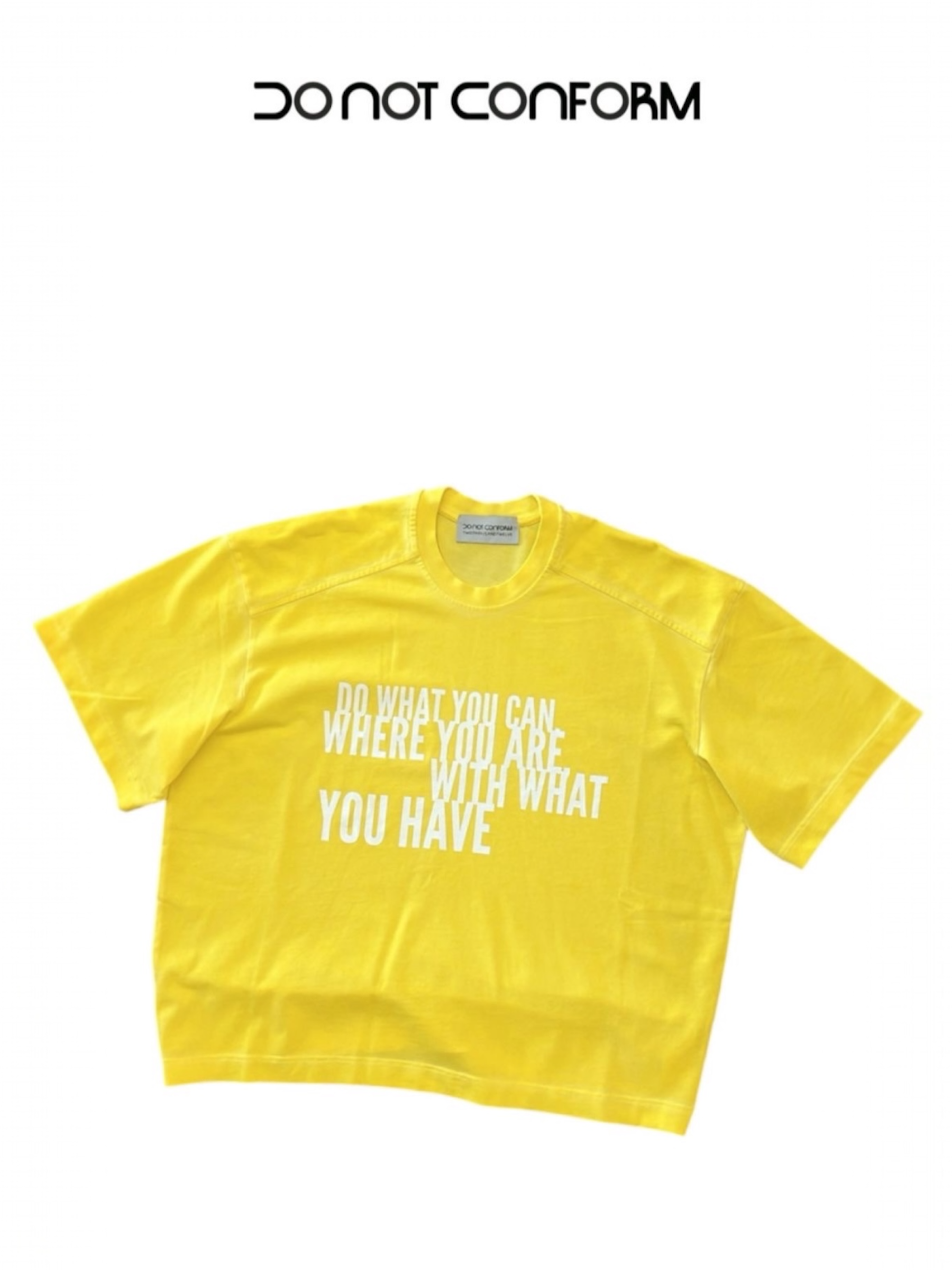 Cropped Tee Washed Yellow
