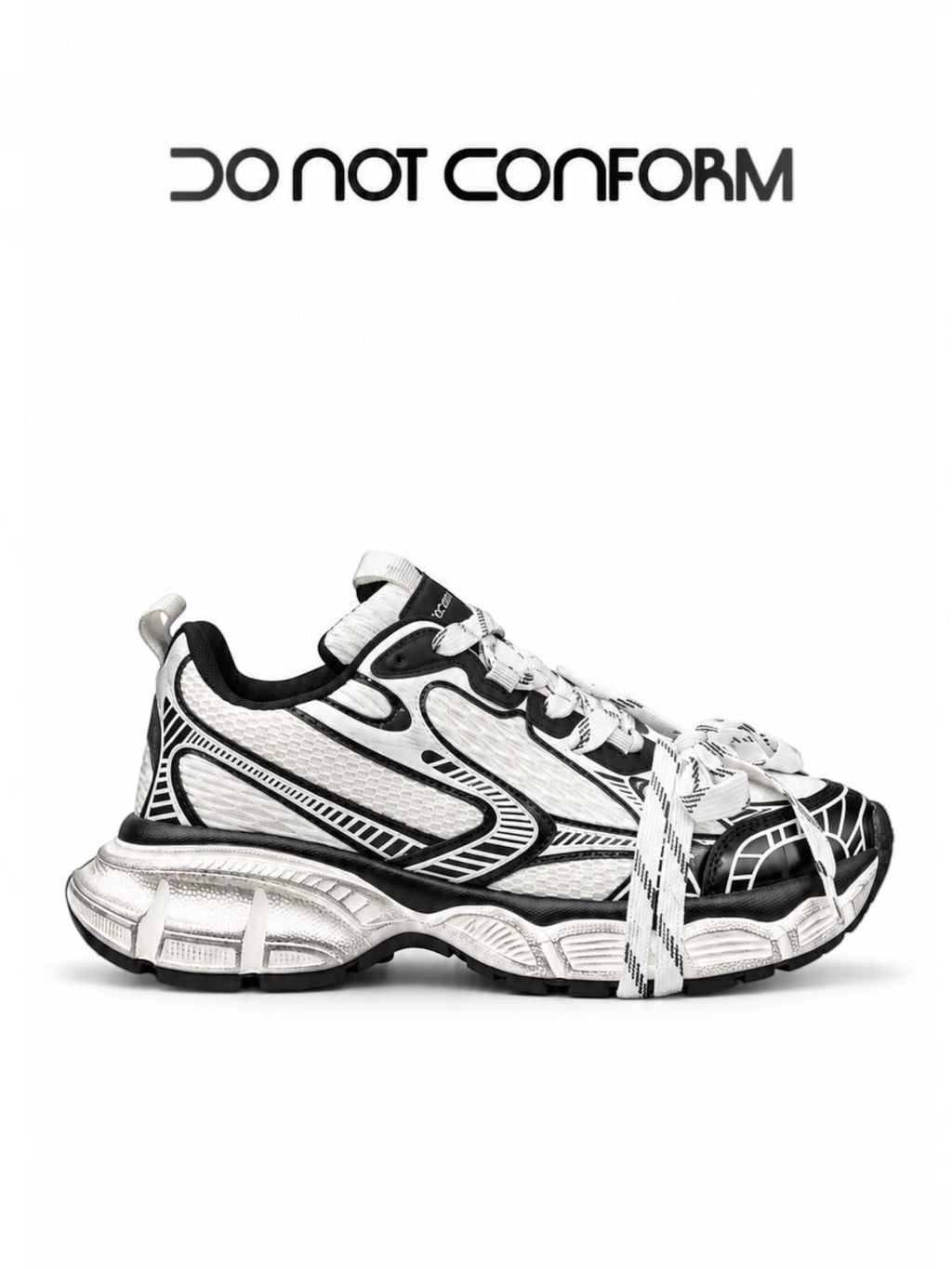 DNC Shoes02 BLK/WHI/GRY