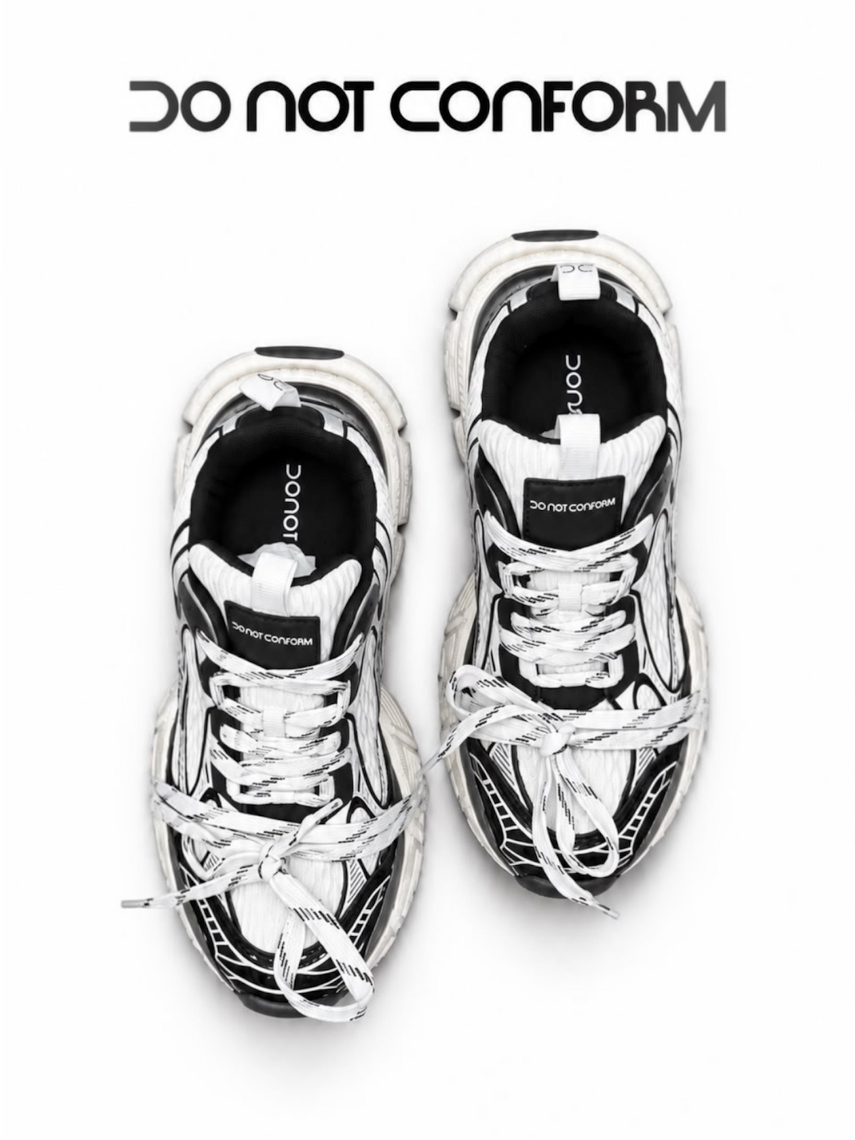 DNC Shoes02 BLK/WHI/GRY